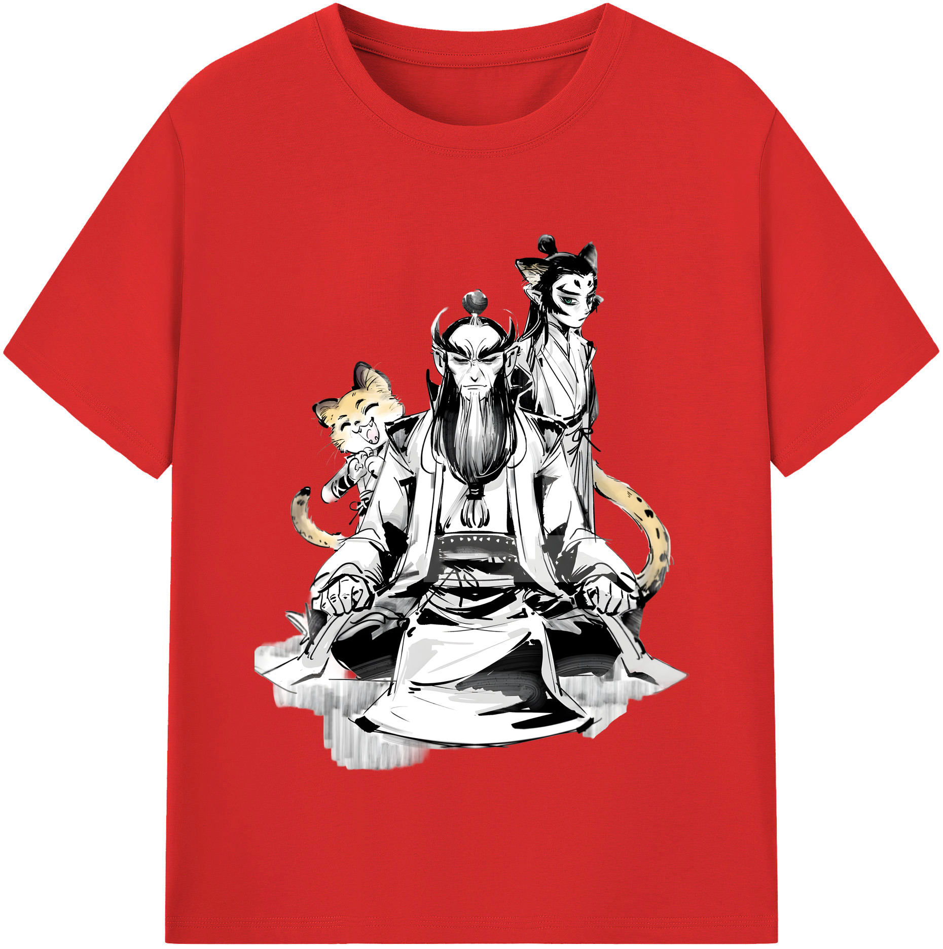 （画像用） Ne Zha 2 ナタ 魔童の大暴れ レディースカジュアルプリントTシャツ（綿100％）