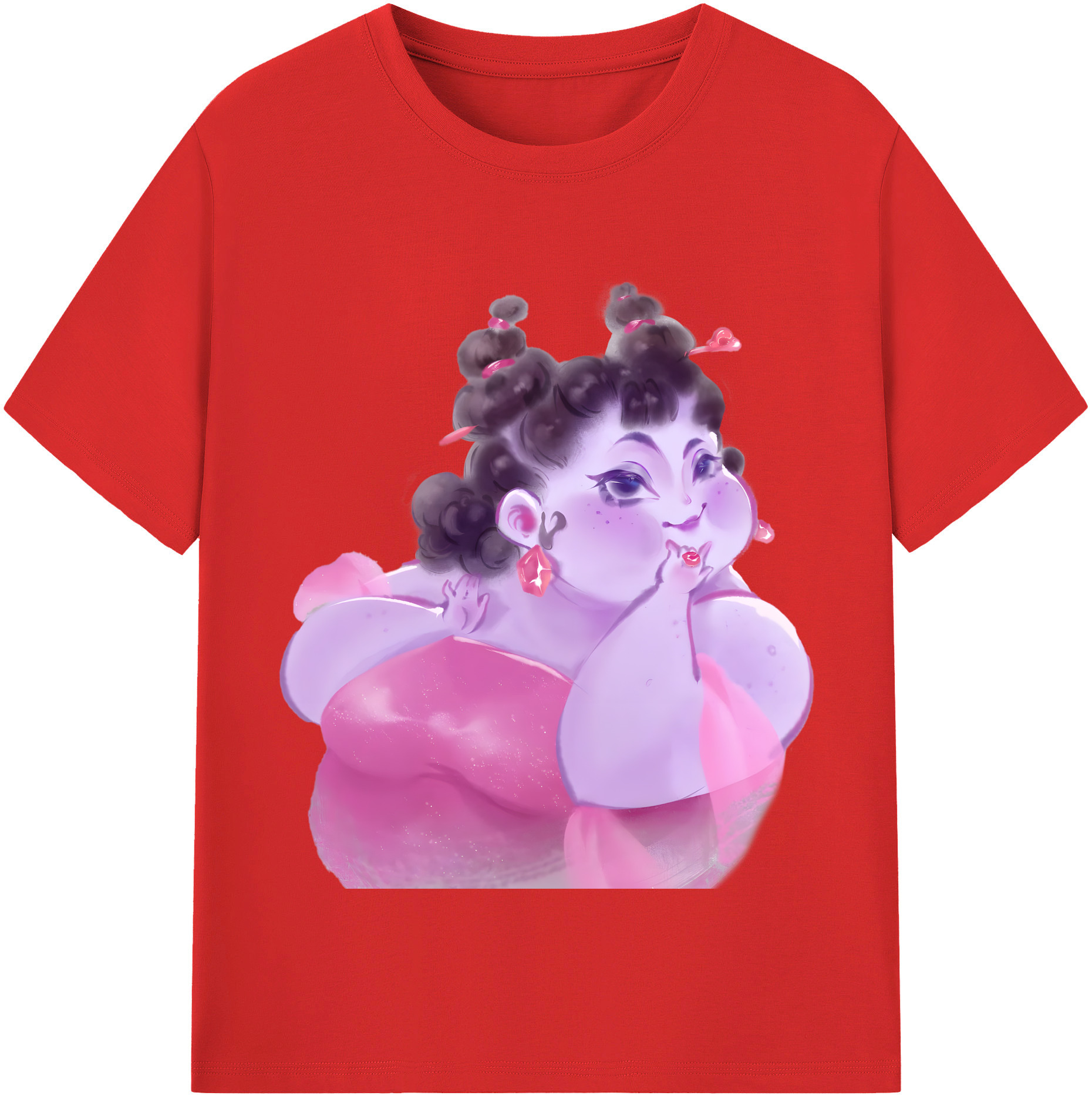 （画像用） Ne Zha 2 ナタ 魔童の大暴れ レディースカジュアルプリントTシャツ（綿100％）