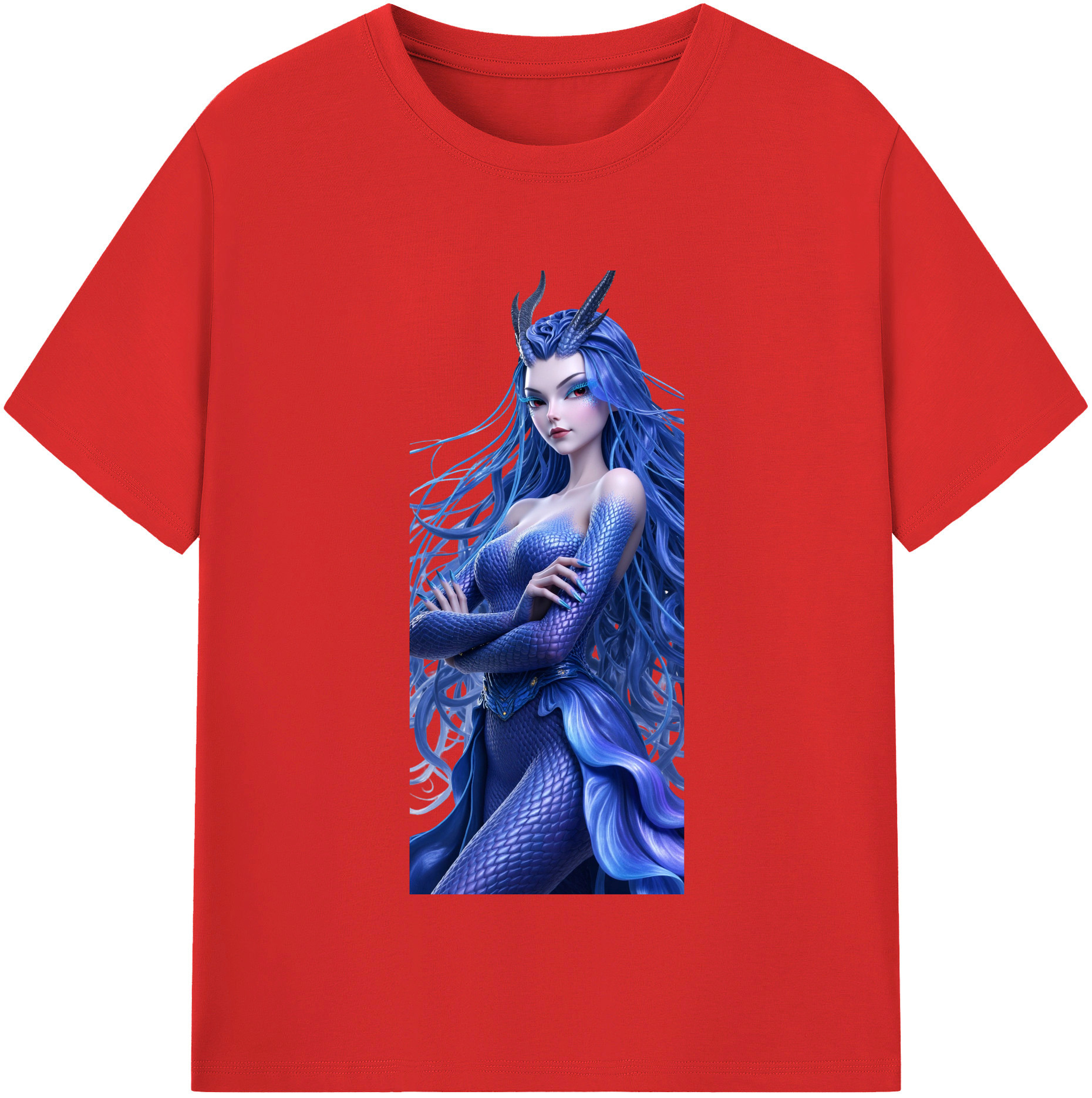 （画像用） Ne Zha 2 ナタ 魔童の大暴れ レディースカジュアルプリントTシャツ（綿100％）