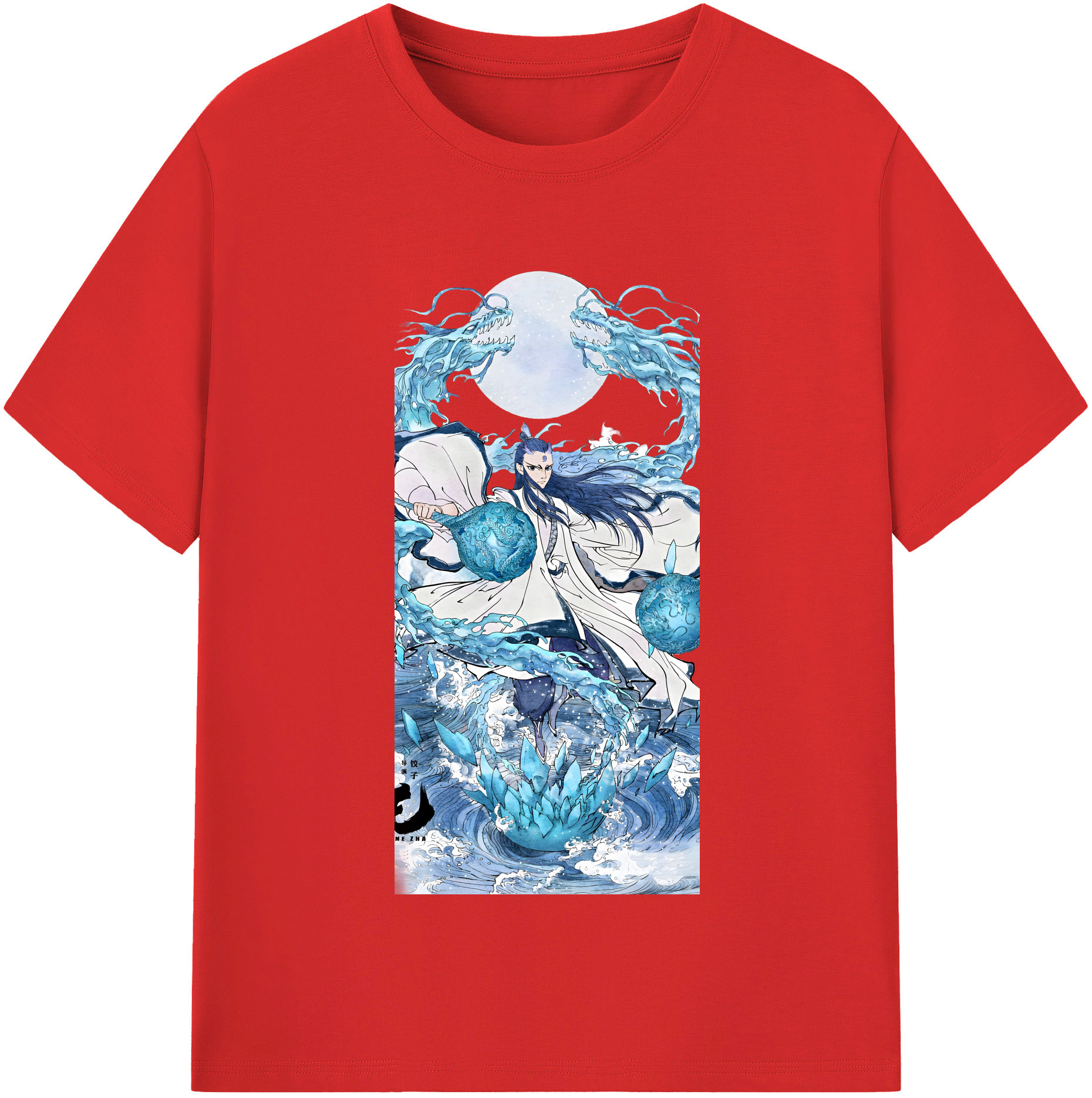 （画像用） Ne Zha 2 ナタ 魔童の大暴れ レディースカジュアルプリントTシャツ（綿100％）