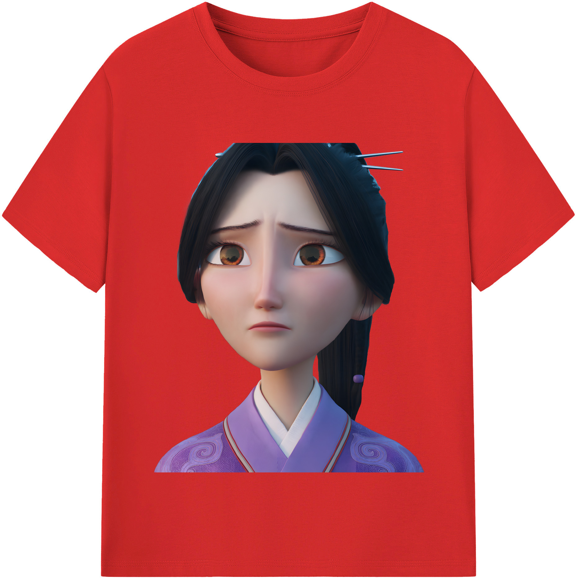 （画像用） Ne Zha 2 ナタ 魔童の大暴れ レディースカジュアルプリントTシャツ（綿100％）