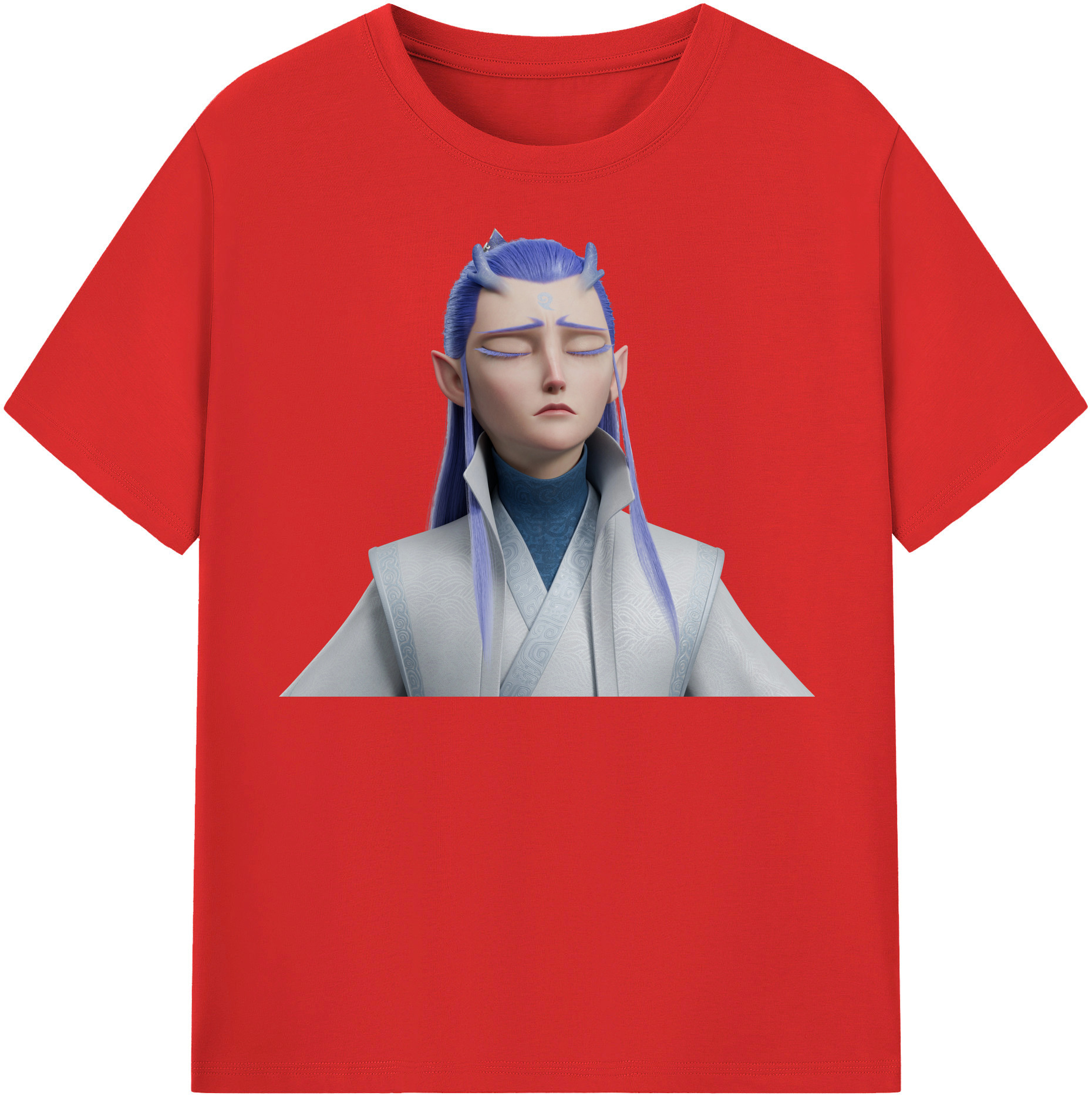 （画像用） Ne Zha 2 ナタ 魔童の大暴れ レディースカジュアルプリントTシャツ（綿100％）