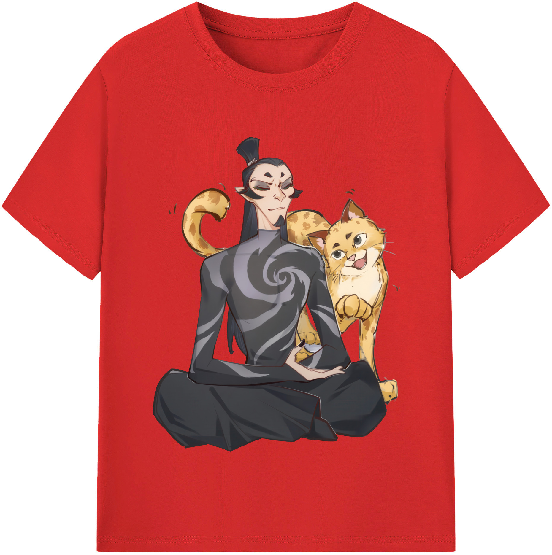 （画像用） Ne Zha 2 ナタ 魔童の大暴れ レディースカジュアルプリントTシャツ（綿100％）
