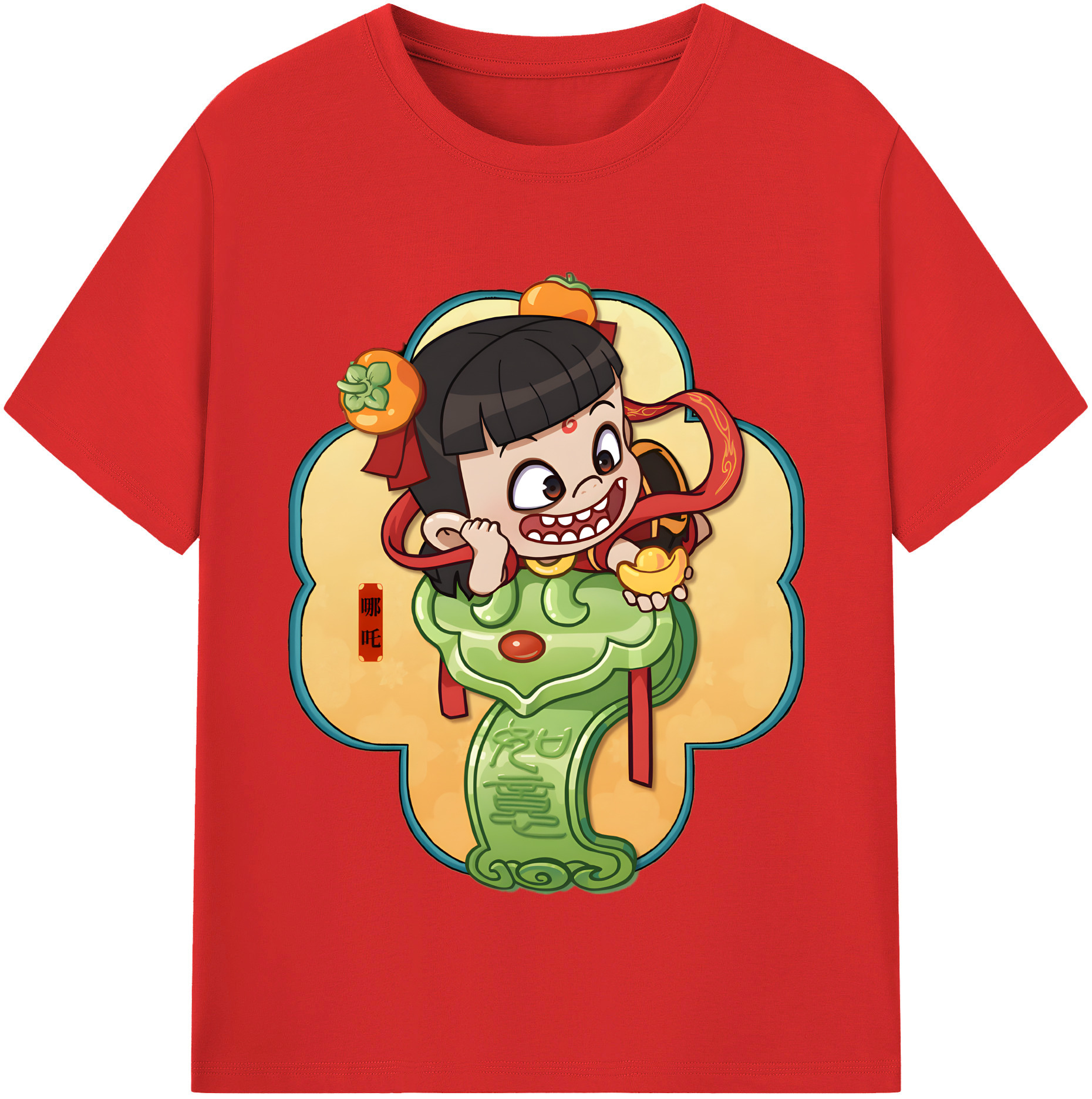 （画像用） Ne Zha 2 ナタ 魔童の大暴れ レディースカジュアルプリントTシャツ（綿100％）