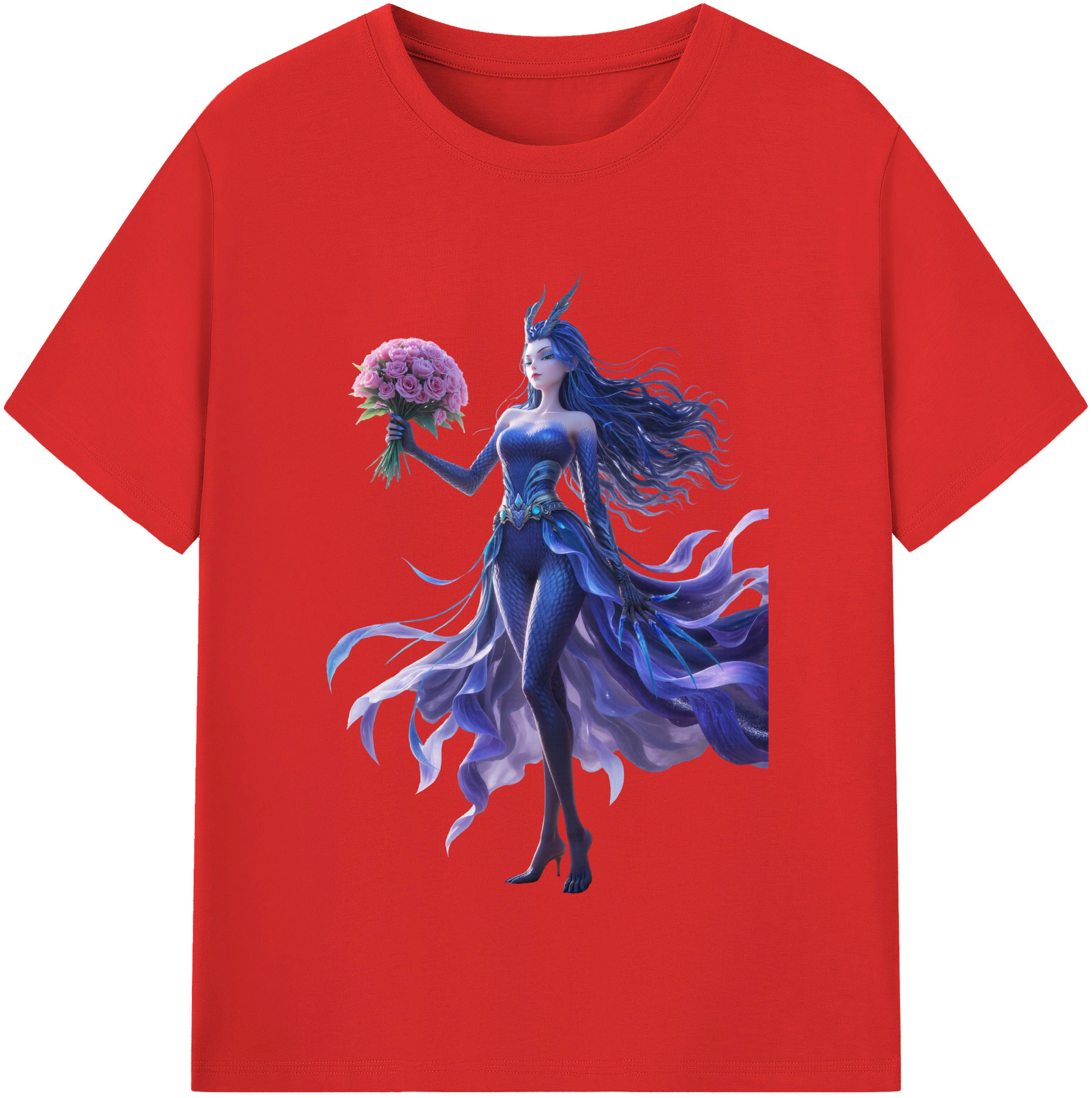 （画像用） Ne Zha 2 ナタ 魔童の大暴れ レディースカジュアルプリントTシャツ（綿100％）