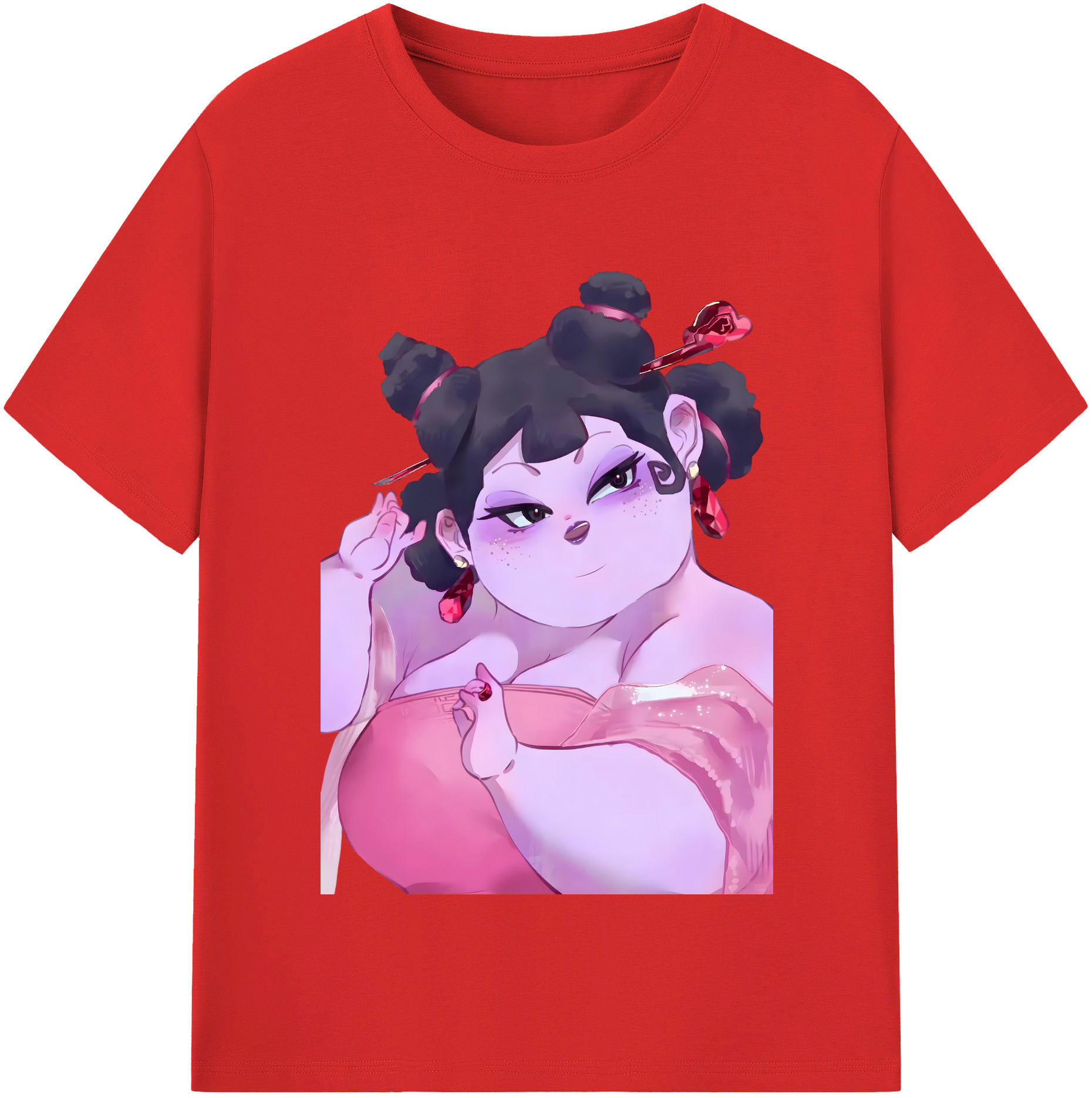 （画像用） Ne Zha 2 ナタ 魔童の大暴れ レディースカジュアルプリントTシャツ（綿100％）