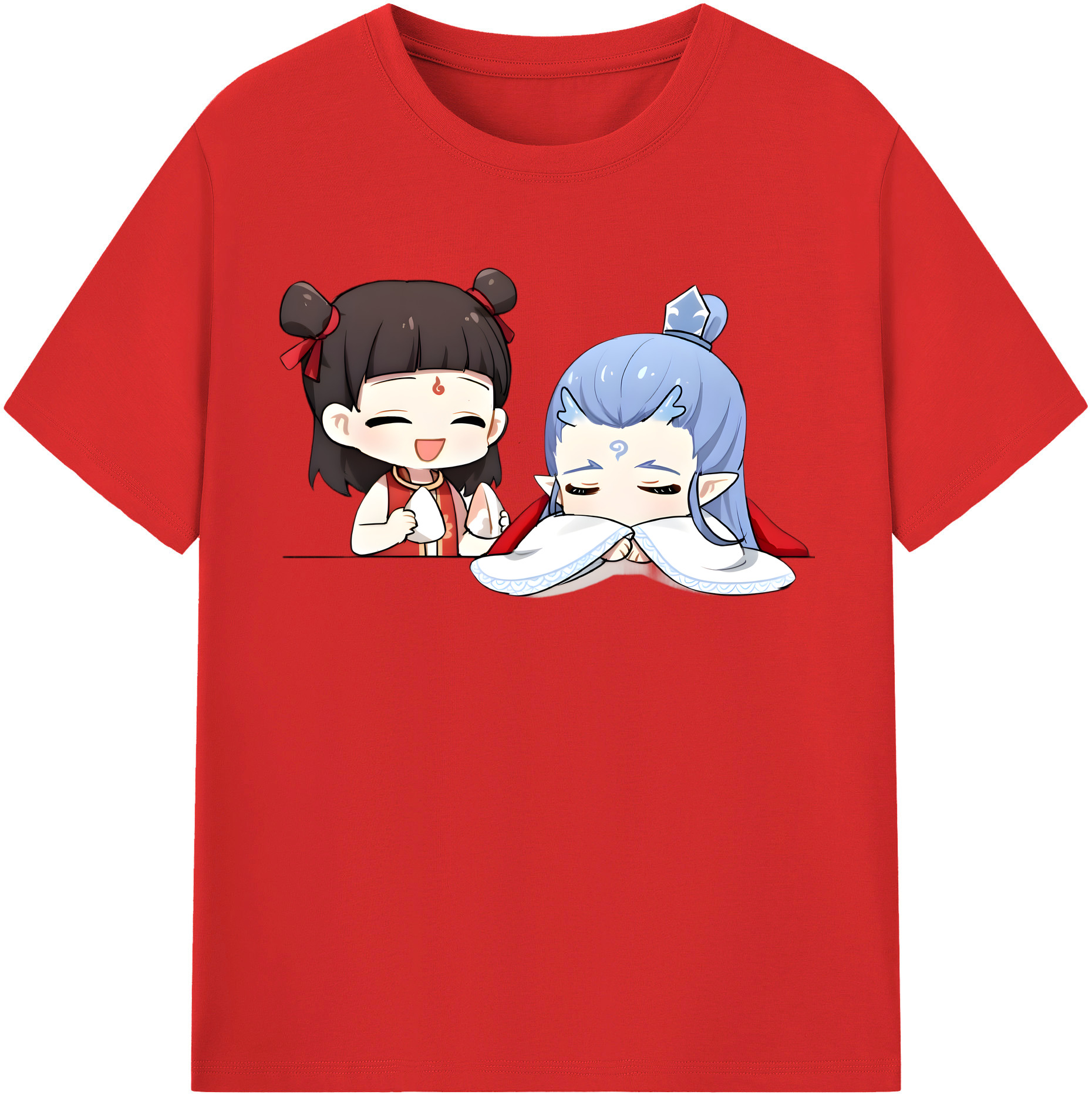 （画像用） Ne Zha 2 ナタ 魔童の大暴れ レディースカジュアルプリントTシャツ（綿100％）