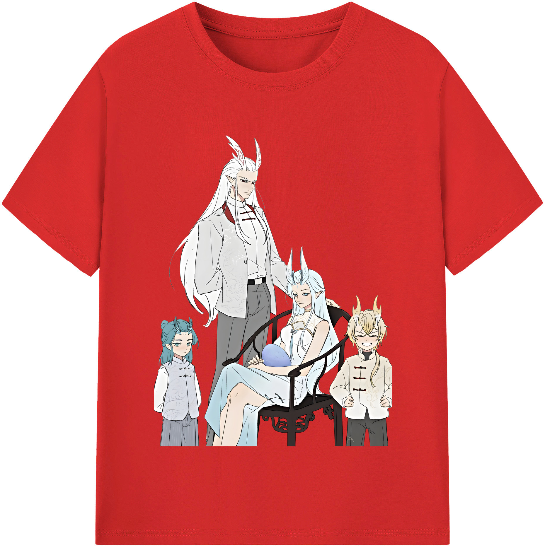（画像用） Ne Zha 2 ナタ 魔童の大暴れ レディースカジュアルプリントTシャツ（綿100％）