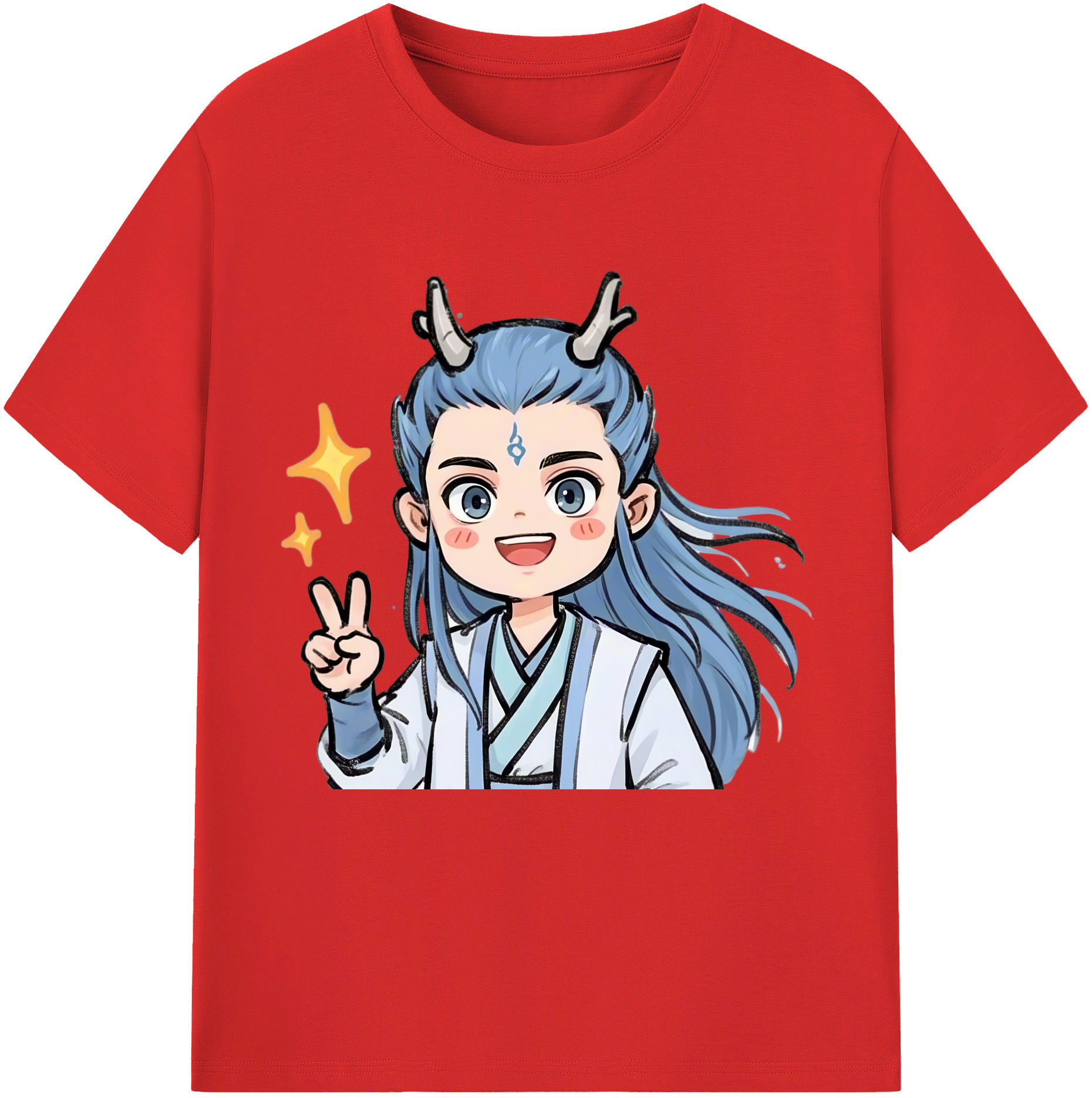 （画像用） Ne Zha 2 ナタ 魔童の大暴れ レディースカジュアルプリントTシャツ（綿100％）