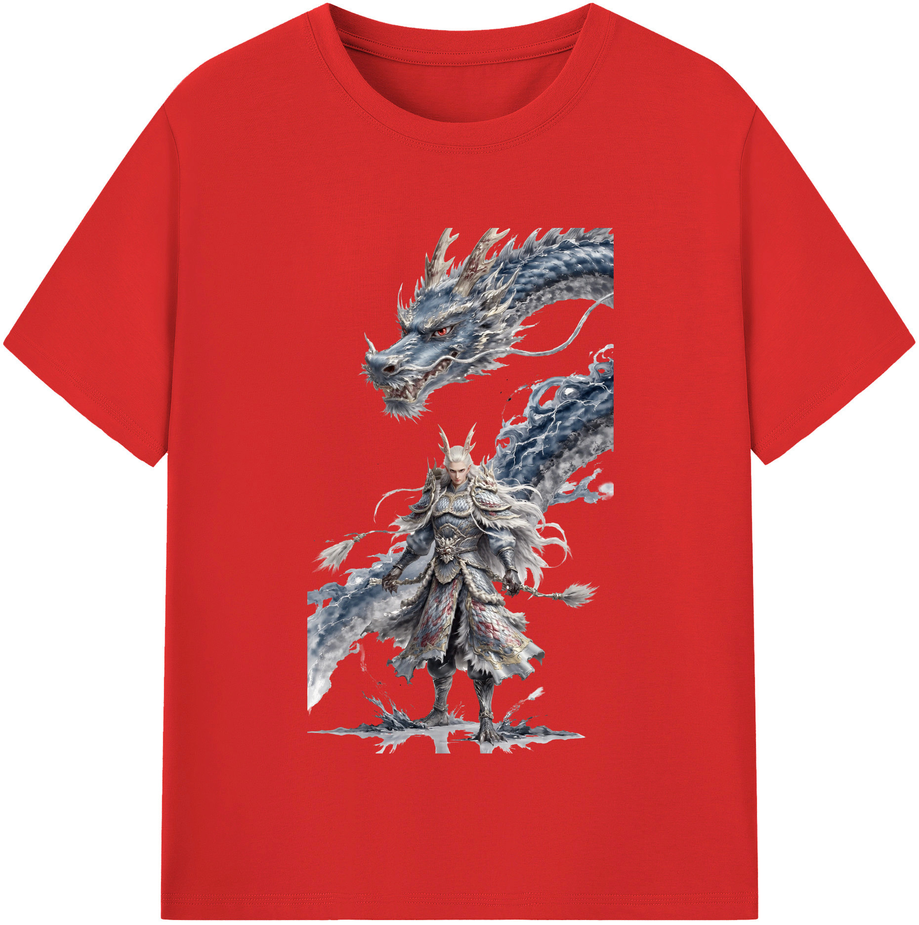 （画像用） Ne Zha 2 ナタ 魔童の大暴れ レディースカジュアルプリントTシャツ（綿100％）