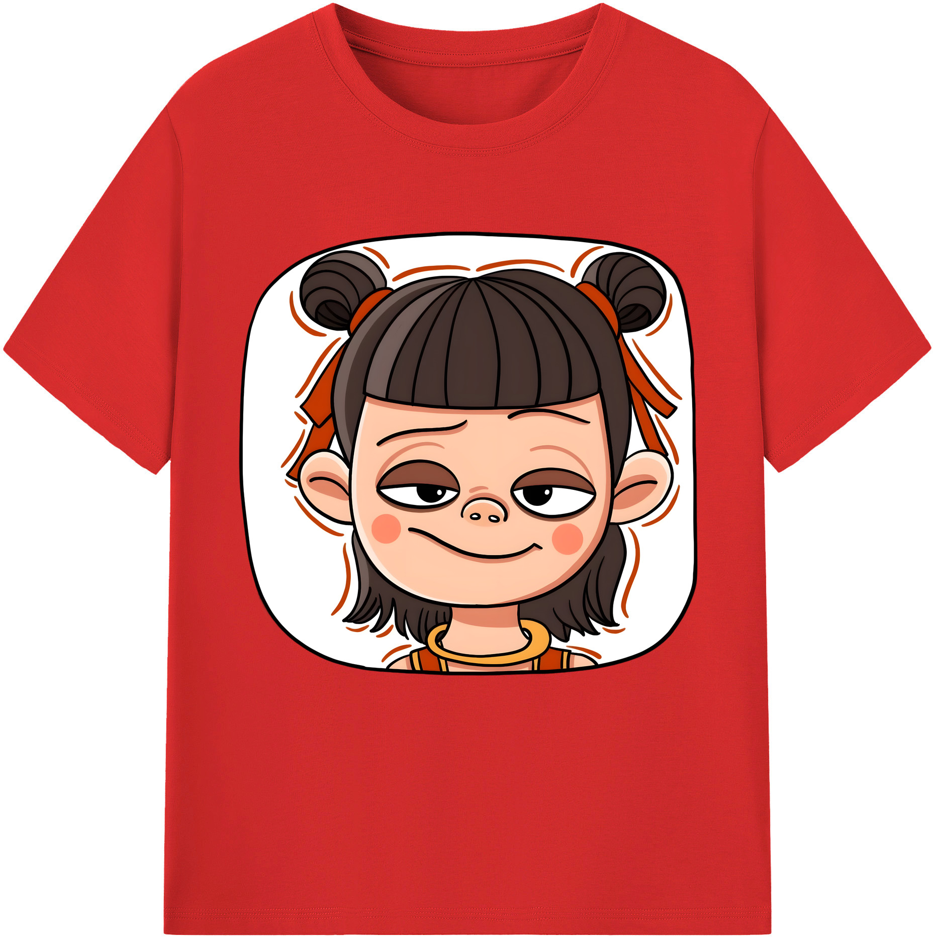 （画像用） Ne Zha 2 ナタ 魔童の大暴れ レディースカジュアルプリントTシャツ（綿100％）