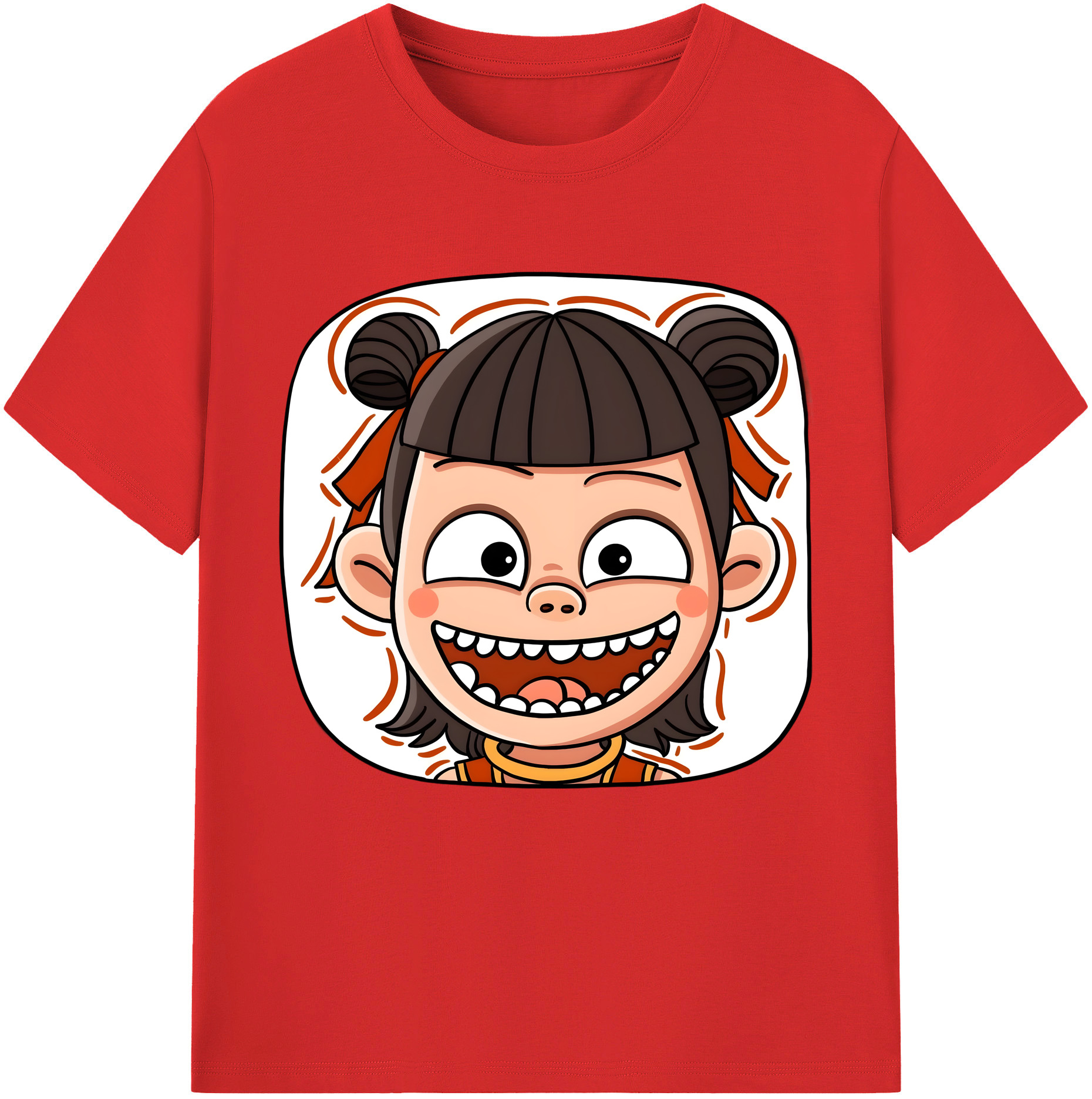 （画像用） Ne Zha 2 ナタ 魔童の大暴れ レディースカジュアルプリントTシャツ（綿100％）