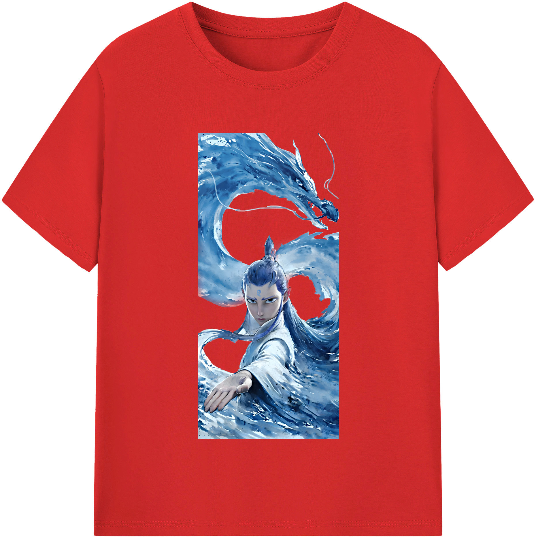 （画像用） Ne Zha 2 ナタ 魔童の大暴れ レディースカジュアルプリントTシャツ（綿100％）