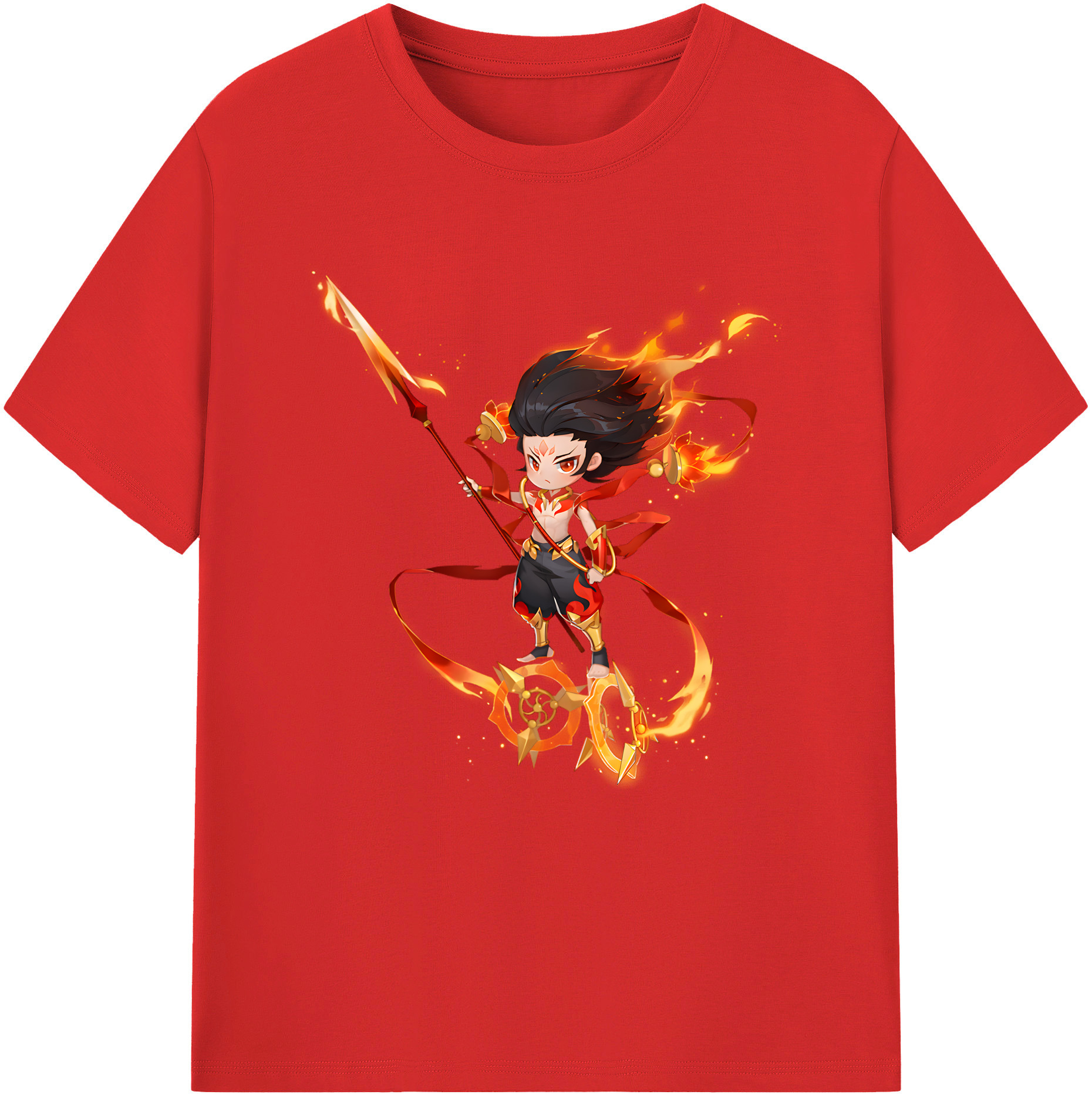 （画像用） Ne Zha 2 ナタ 魔童の大暴れ レディースカジュアルプリントTシャツ（綿100％）