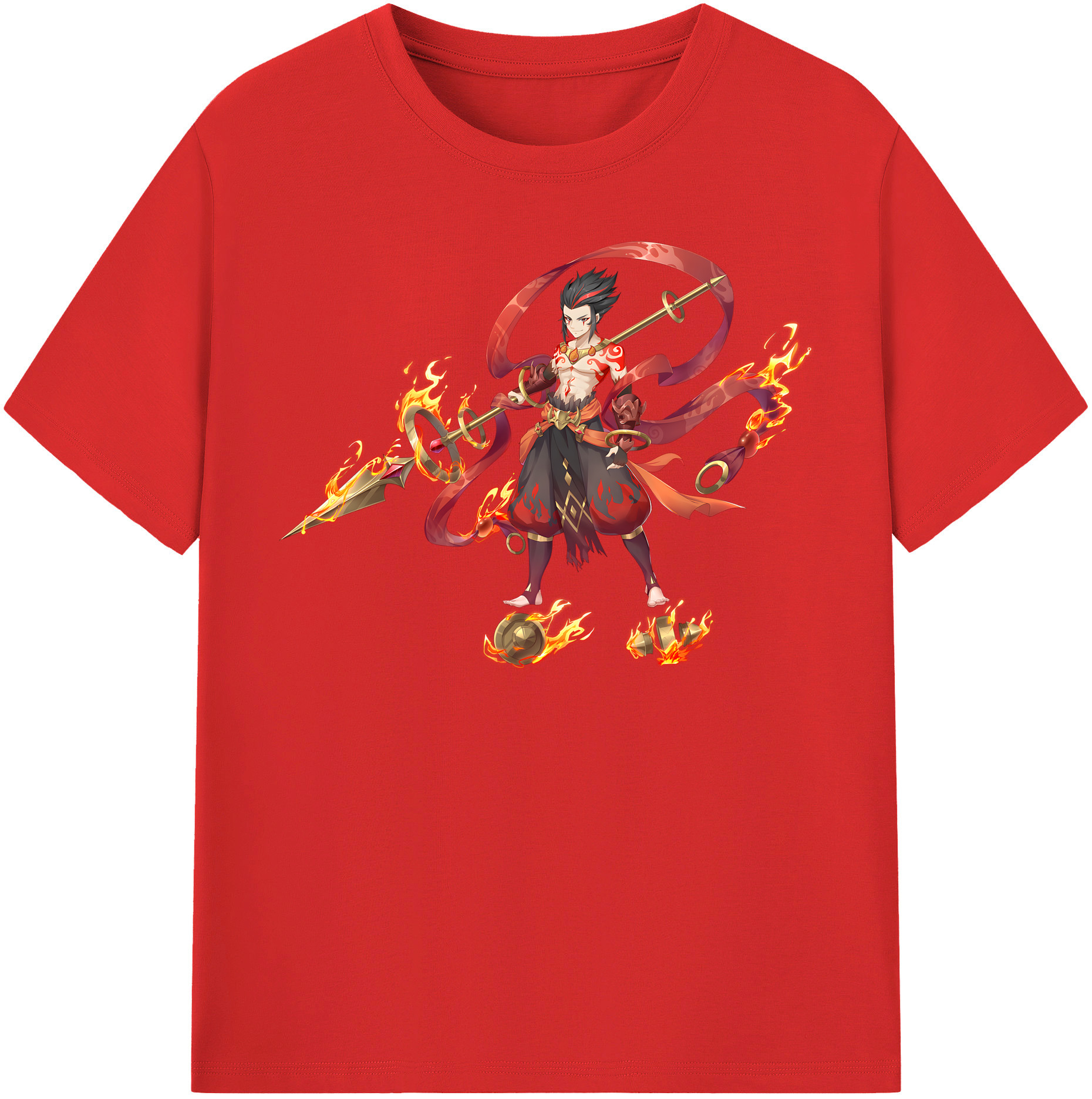 （画像用） Ne Zha 2 ナタ 魔童の大暴れ レディースカジュアルプリントTシャツ（綿100％）