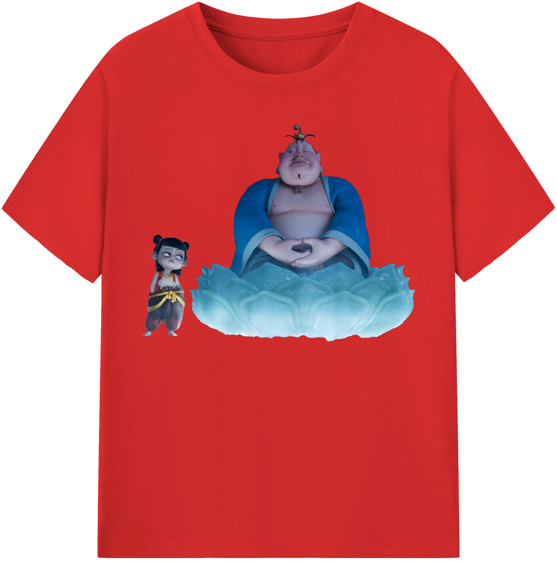 （画像用） Ne Zha 2 ナタ 魔童の大暴れ レディースカジュアルプリントTシャツ（綿100％）
