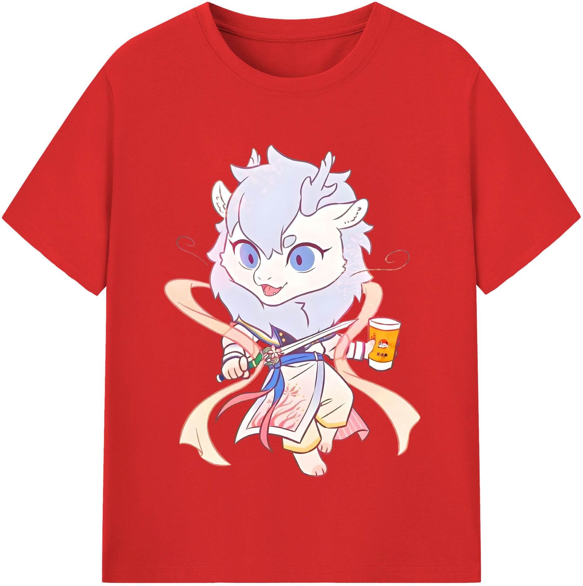 （画像用） Ne Zha 2 ナタ 魔童の大暴れ レディースカジュアルプリントTシャツ（綿100％）