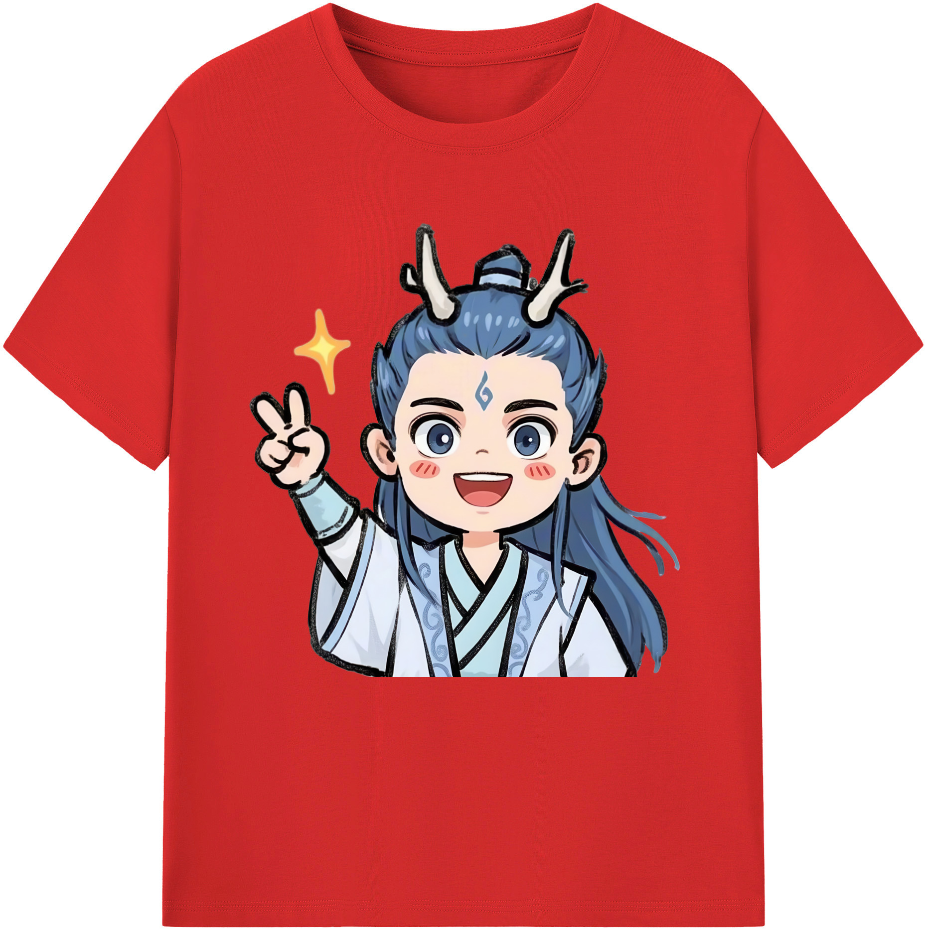 （画像用） Ne Zha 2 ナタ 魔童の大暴れ レディースカジュアルプリントTシャツ（綿100％）