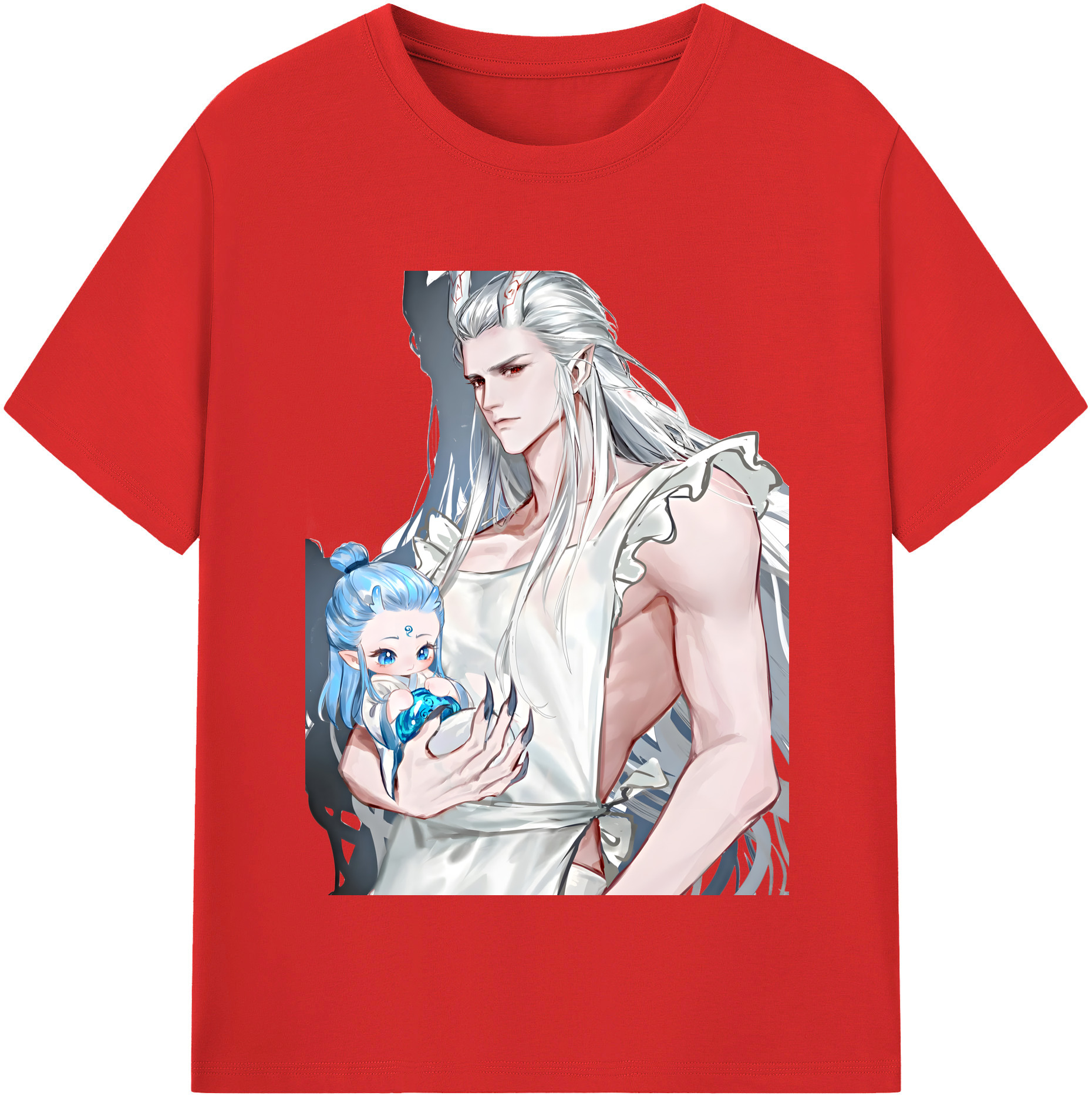 （画像用） Ne Zha 2 ナタ 魔童の大暴れ レディースカジュアルプリントTシャツ（綿100％）