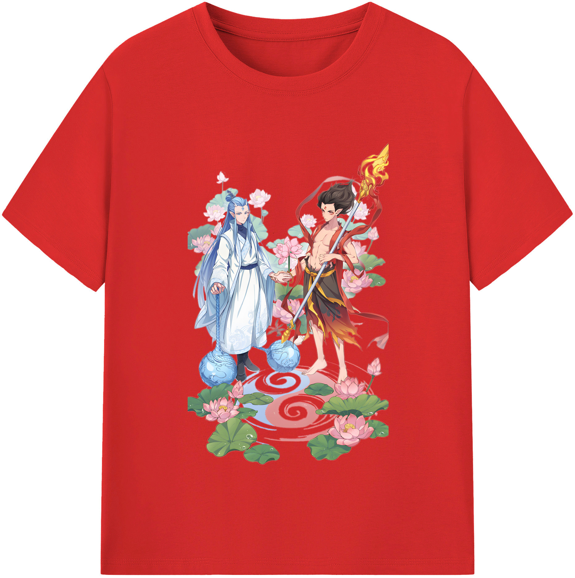 （画像用） Ne Zha 2 ナタ 魔童の大暴れ レディースカジュアルプリントTシャツ（綿100％）