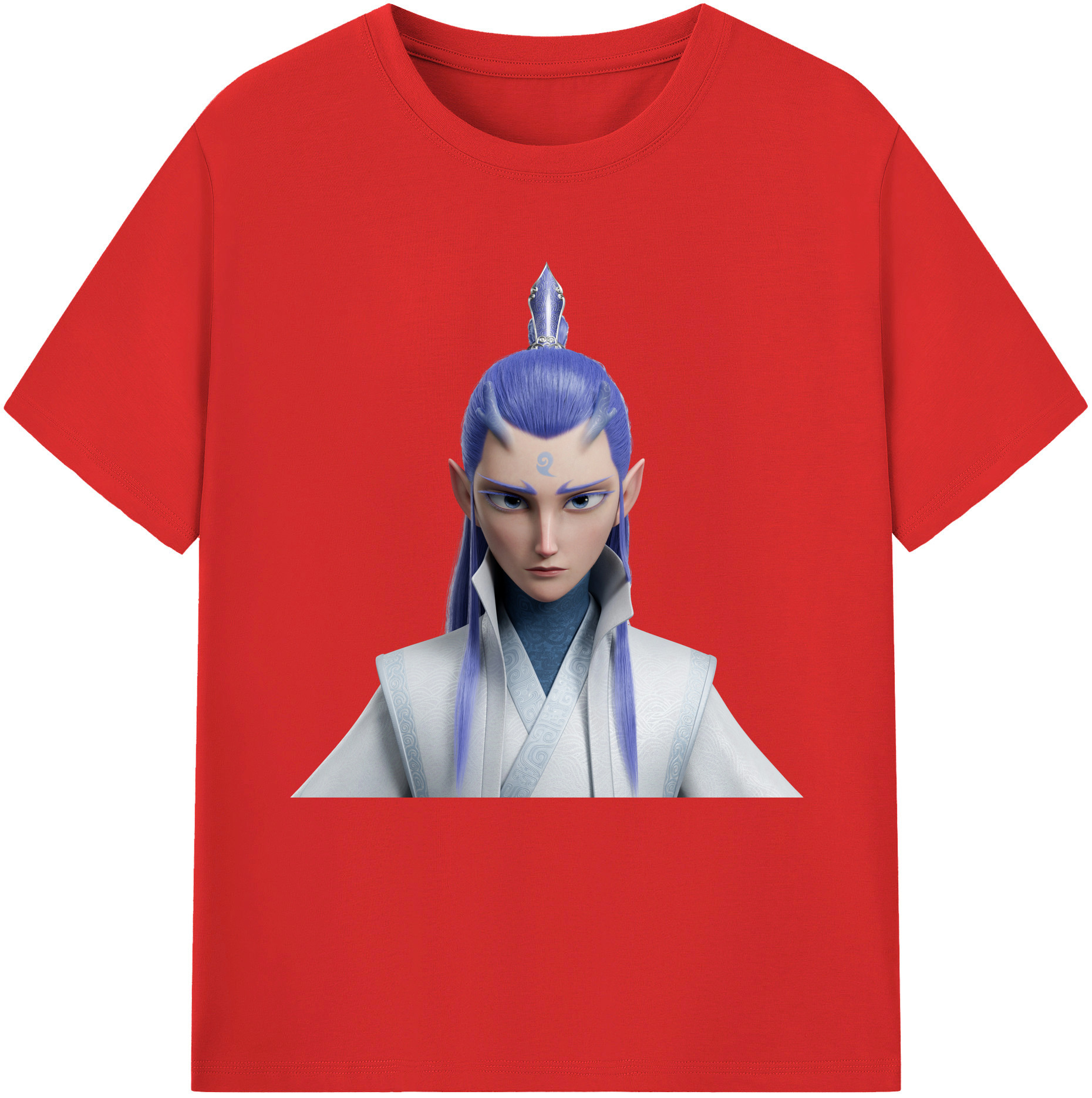 （画像用） Ne Zha 2 ナタ 魔童の大暴れ レディースカジュアルプリントTシャツ（綿100％）