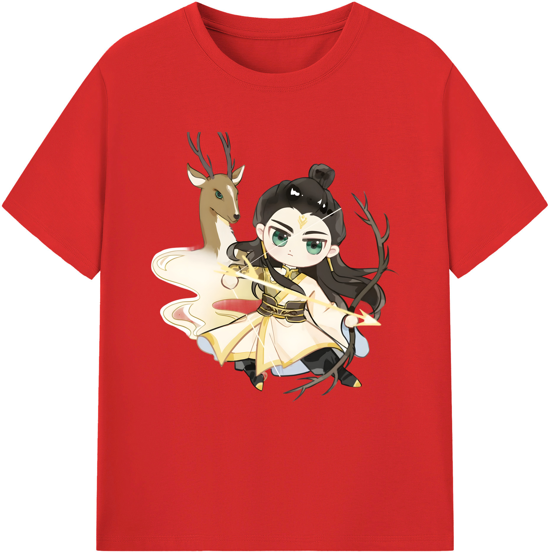 （画像用） Ne Zha 2 ナタ 魔童の大暴れ レディースカジュアルプリントTシャツ（綿100％）