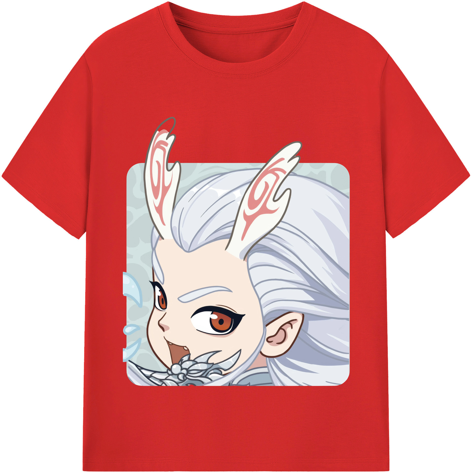 （画像用） Ne Zha 2 ナタ 魔童の大暴れ レディースカジュアルプリントTシャツ（綿100％）