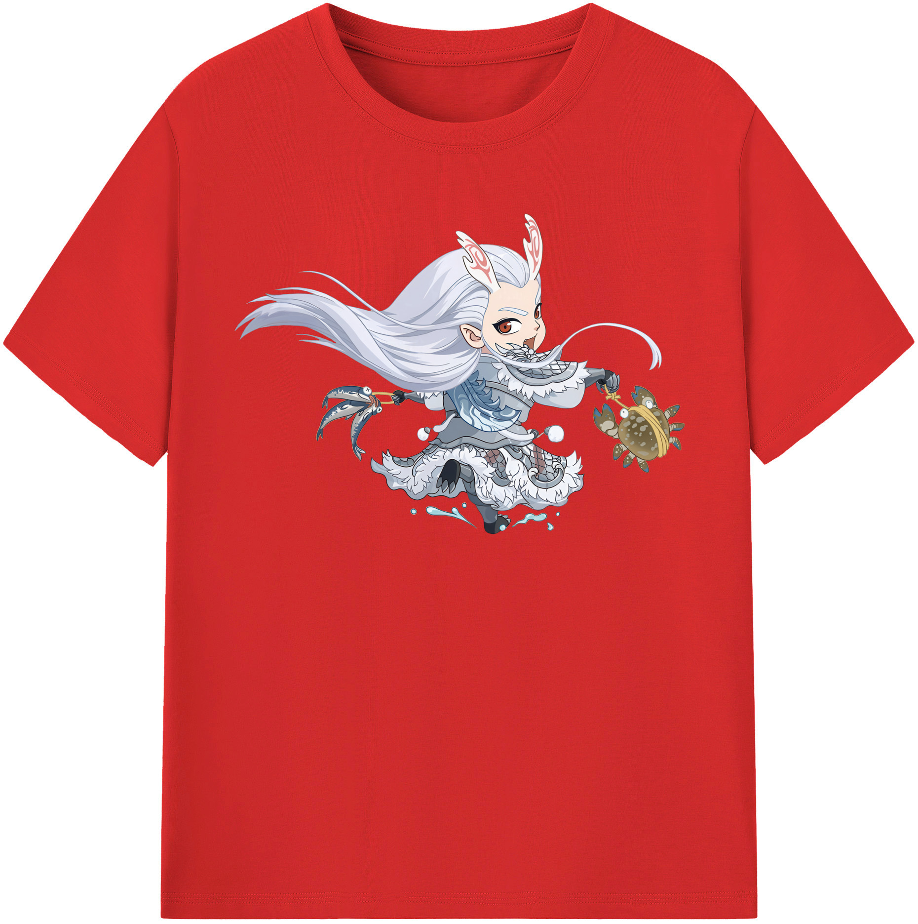 （画像用） Ne Zha 2 ナタ 魔童の大暴れ レディースカジュアルプリントTシャツ（綿100％）