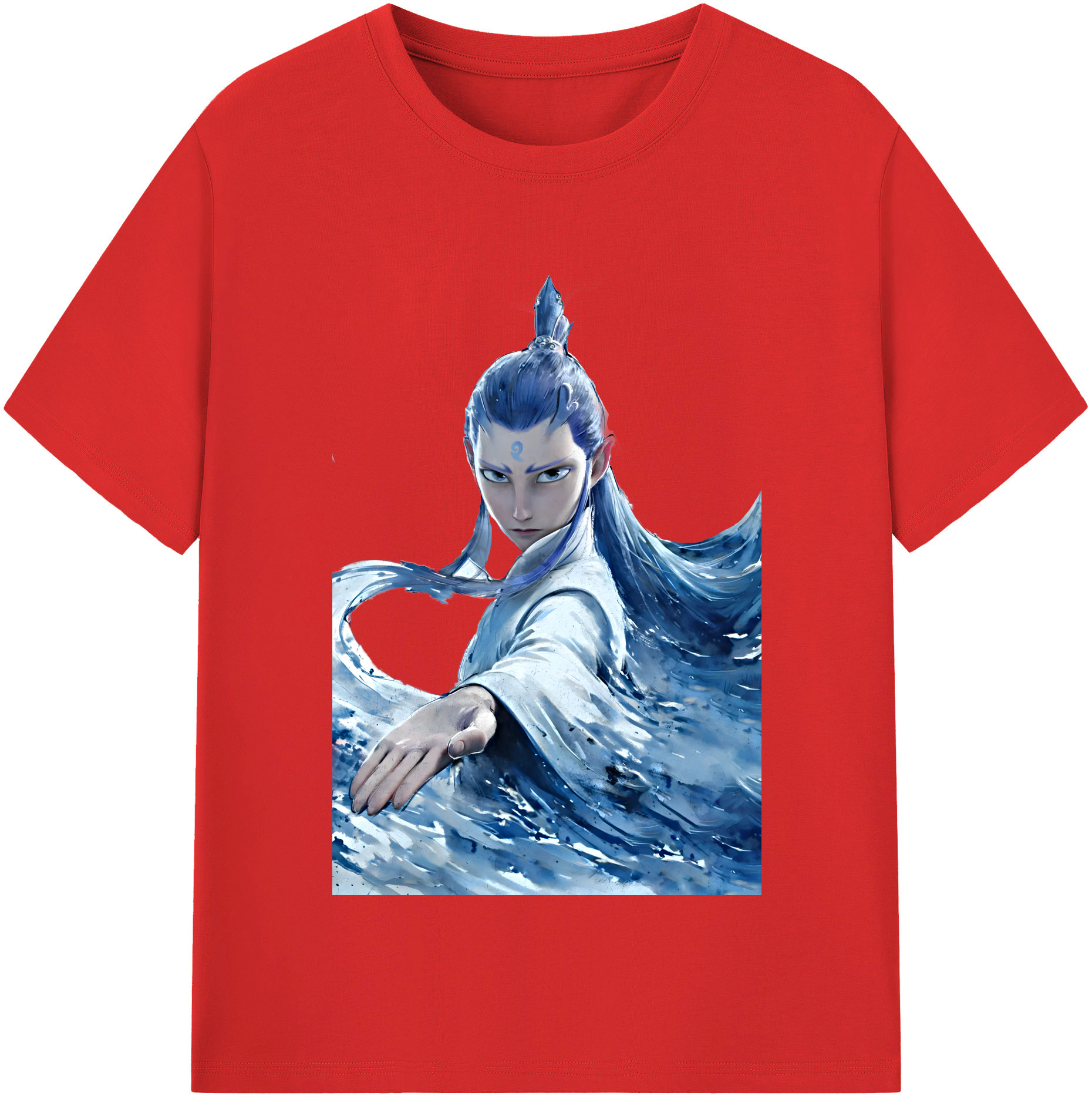 （画像用） Ne Zha 2 ナタ 魔童の大暴れ レディースカジュアルプリントTシャツ（綿100％）