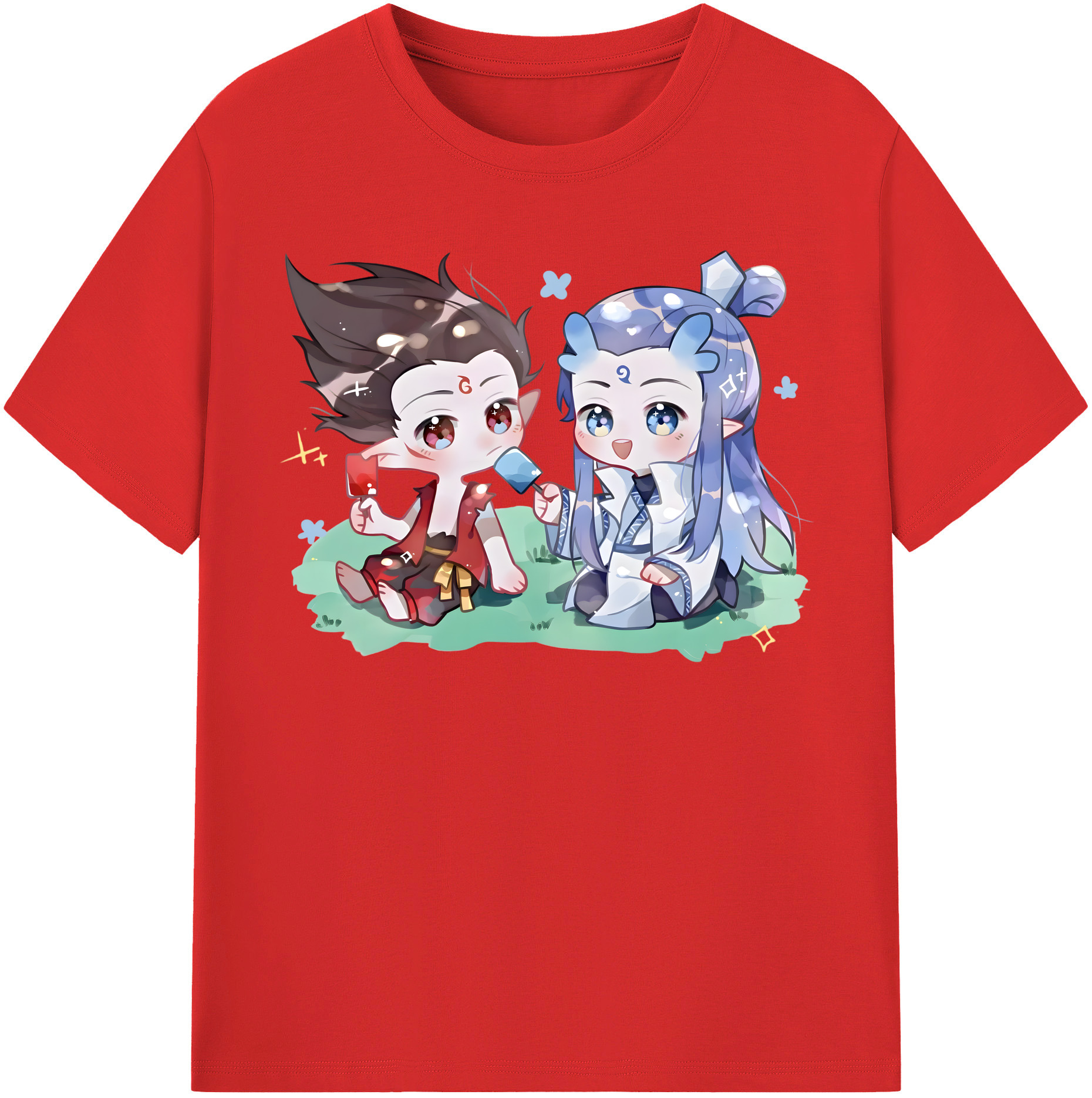 （画像用） Ne Zha 2 ナタ 魔童の大暴れ レディースカジュアルプリントTシャツ（綿100％）