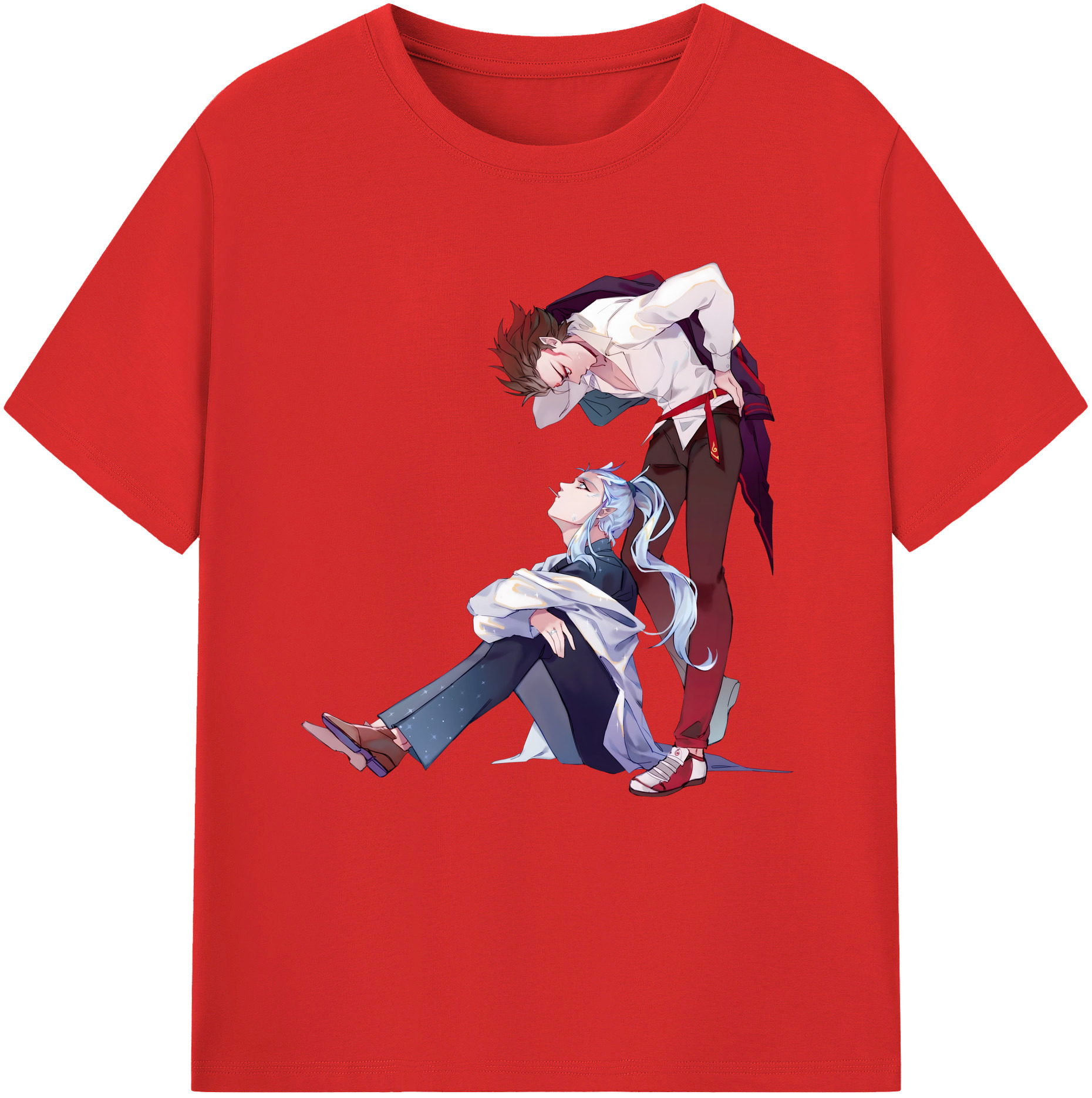 （画像用） Ne Zha 2 ナタ 魔童の大暴れ レディースカジュアルプリントTシャツ（綿100％）