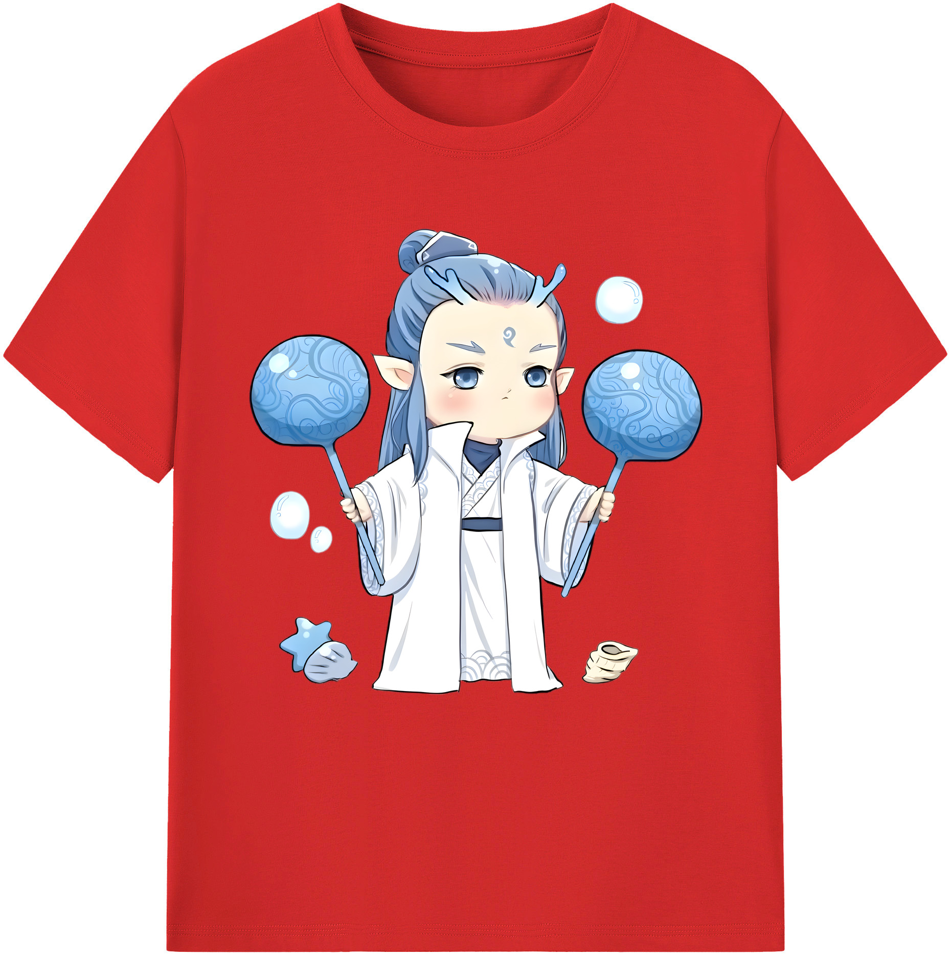 （画像用） Ne Zha 2 ナタ 魔童の大暴れ レディースカジュアルプリントTシャツ（綿100％）