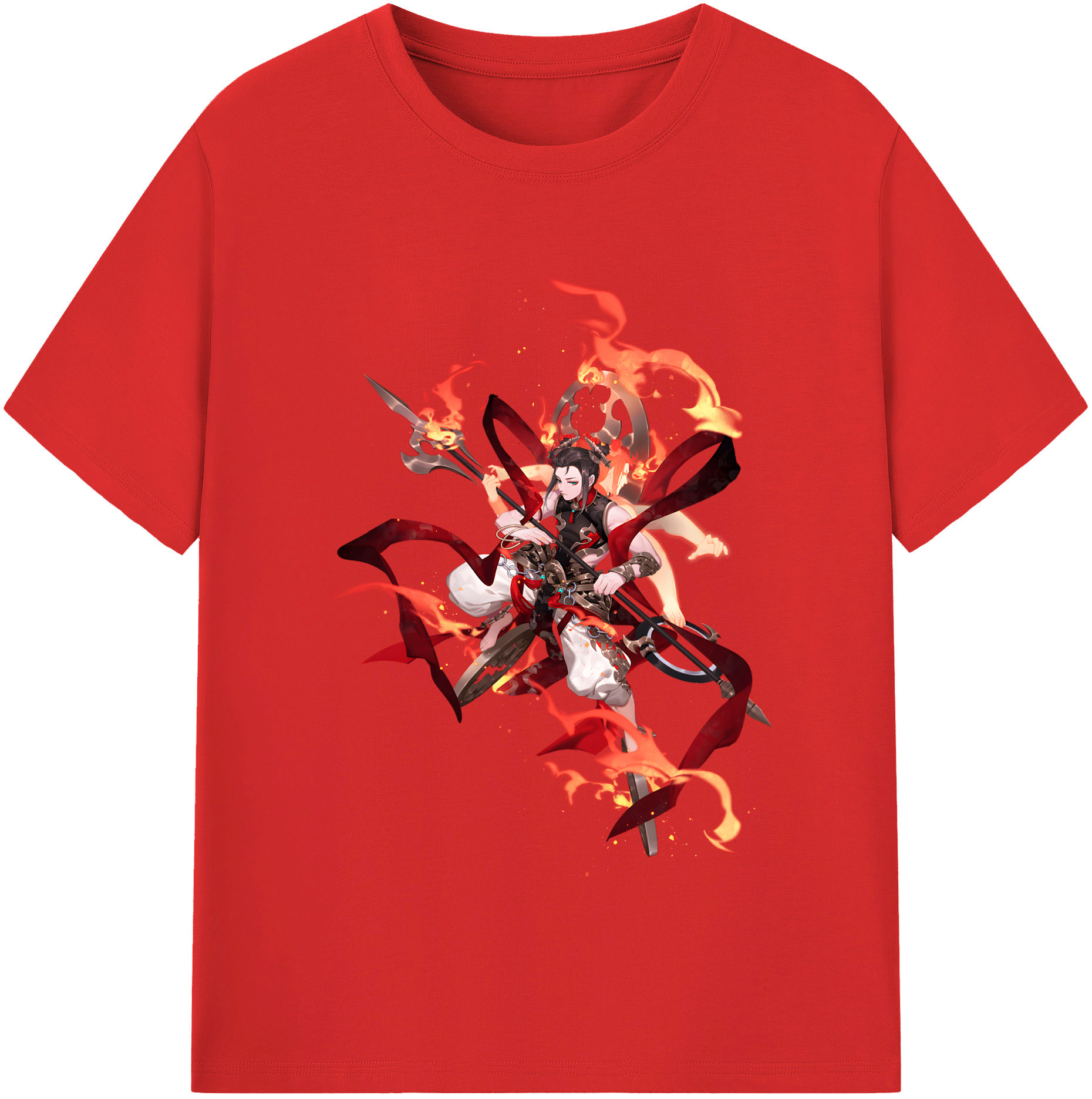 （画像用） Ne Zha 2 ナタ 魔童の大暴れ レディースカジュアルプリントTシャツ（綿100％）