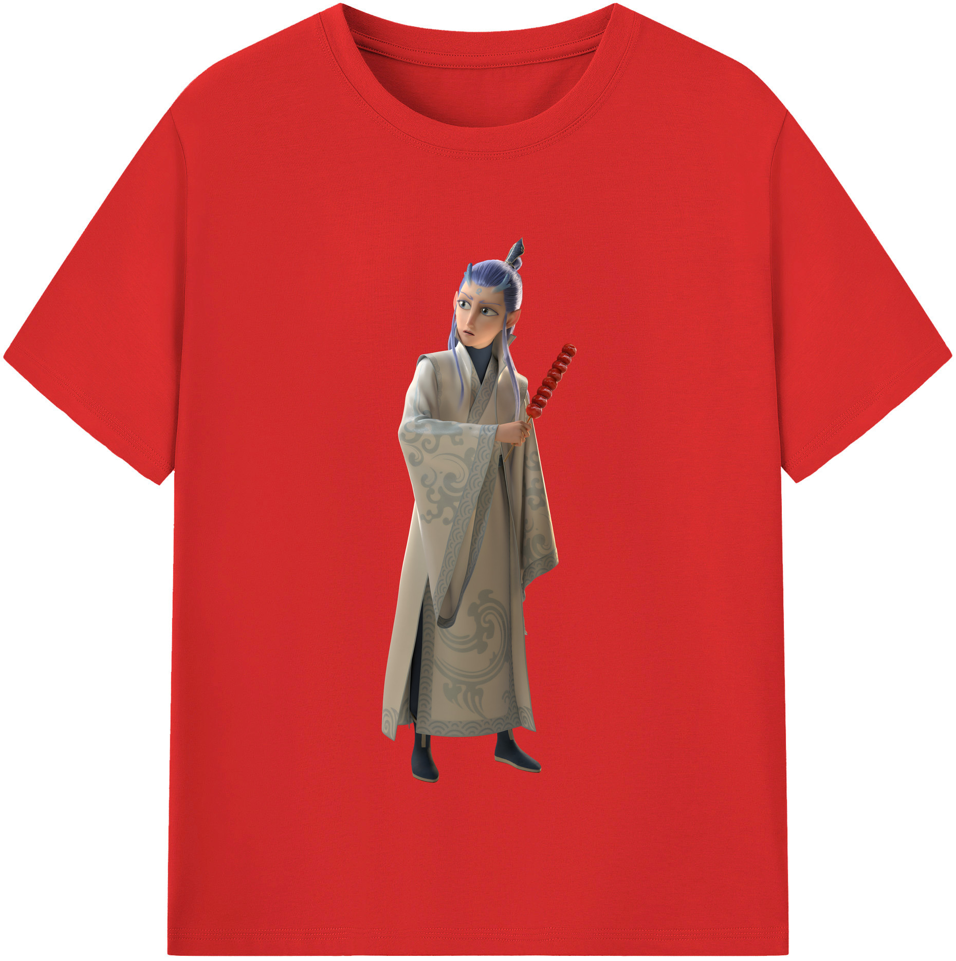 （画像用） Ne Zha 2 ナタ 魔童の大暴れ レディースカジュアルプリントTシャツ（綿100％）