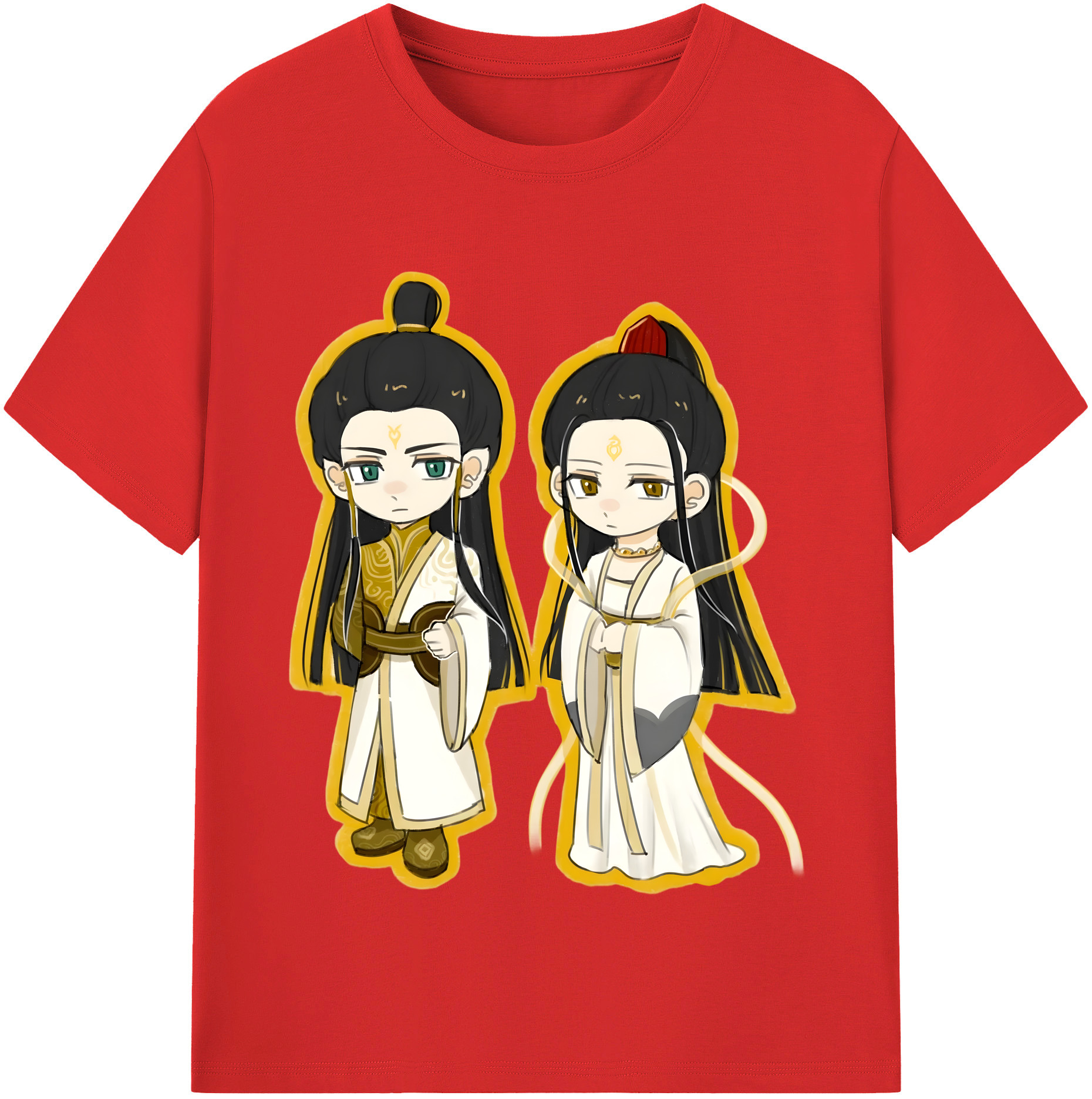 （画像用） Ne Zha 2 ナタ 魔童の大暴れ レディースカジュアルプリントTシャツ（綿100％）