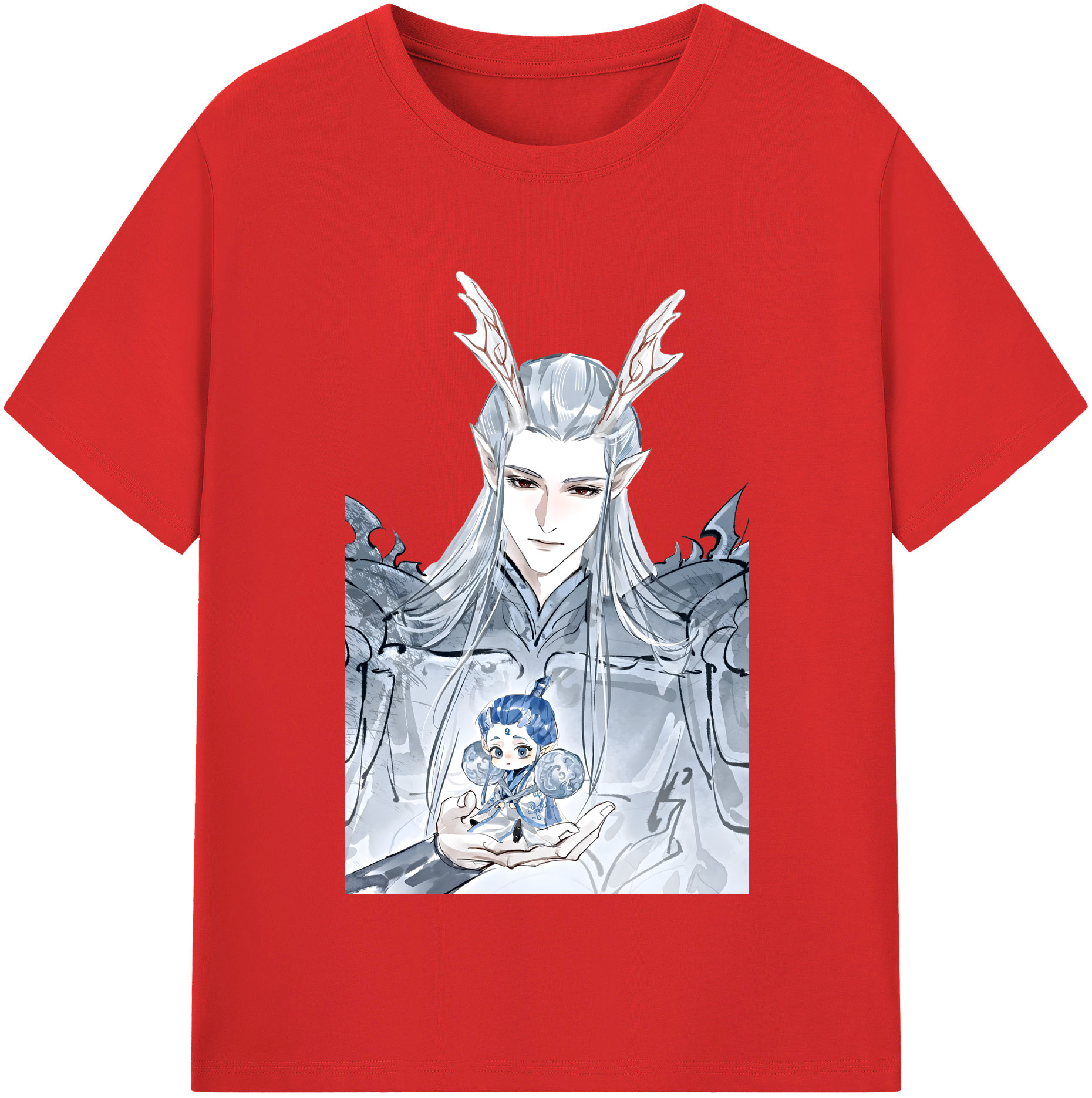 （画像用） Ne Zha 2 ナタ 魔童の大暴れ レディースカジュアルプリントTシャツ（綿100％）