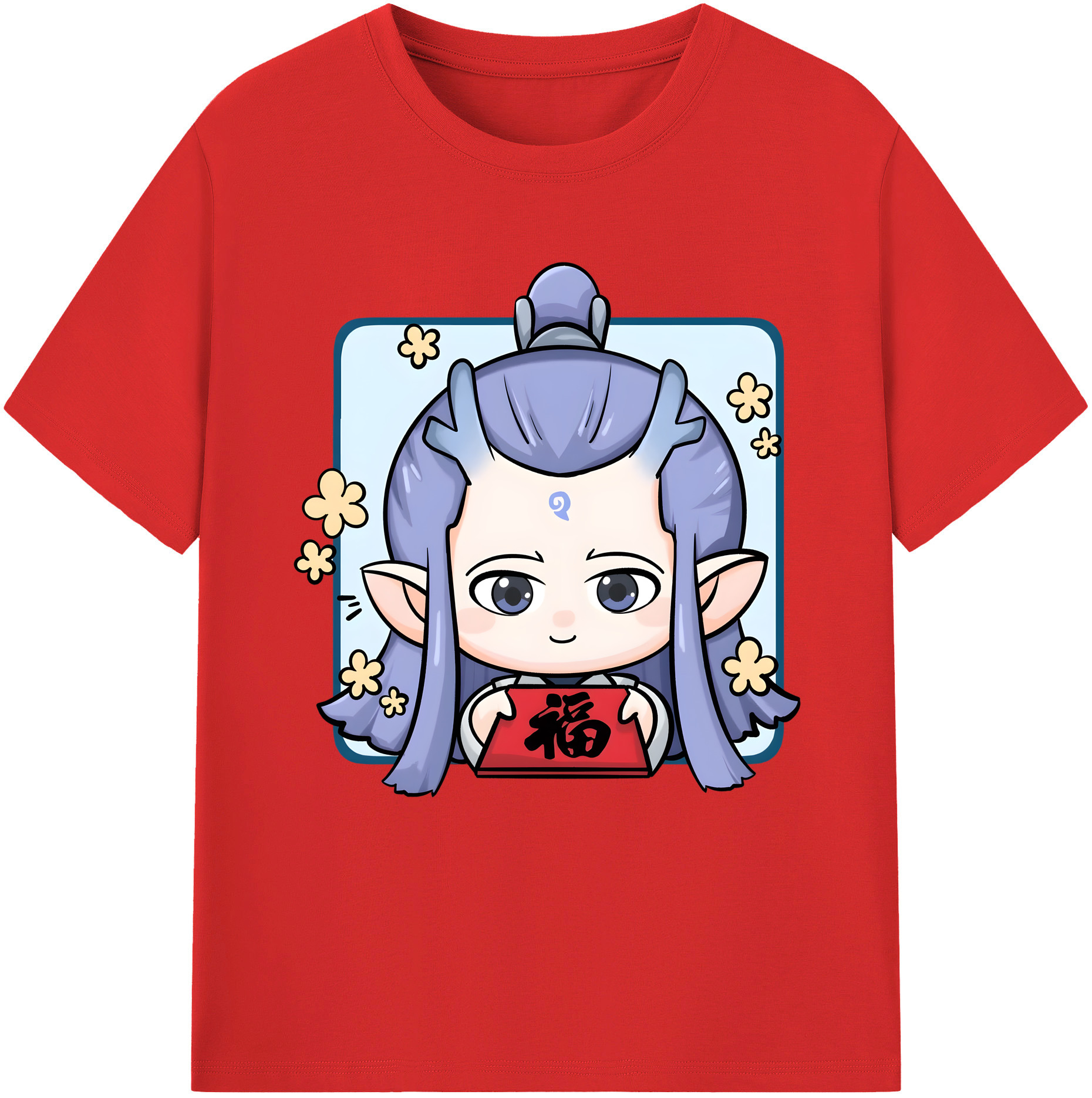 （画像用） Ne Zha 2 ナタ 魔童の大暴れ レディースカジュアルプリントTシャツ（綿100％）