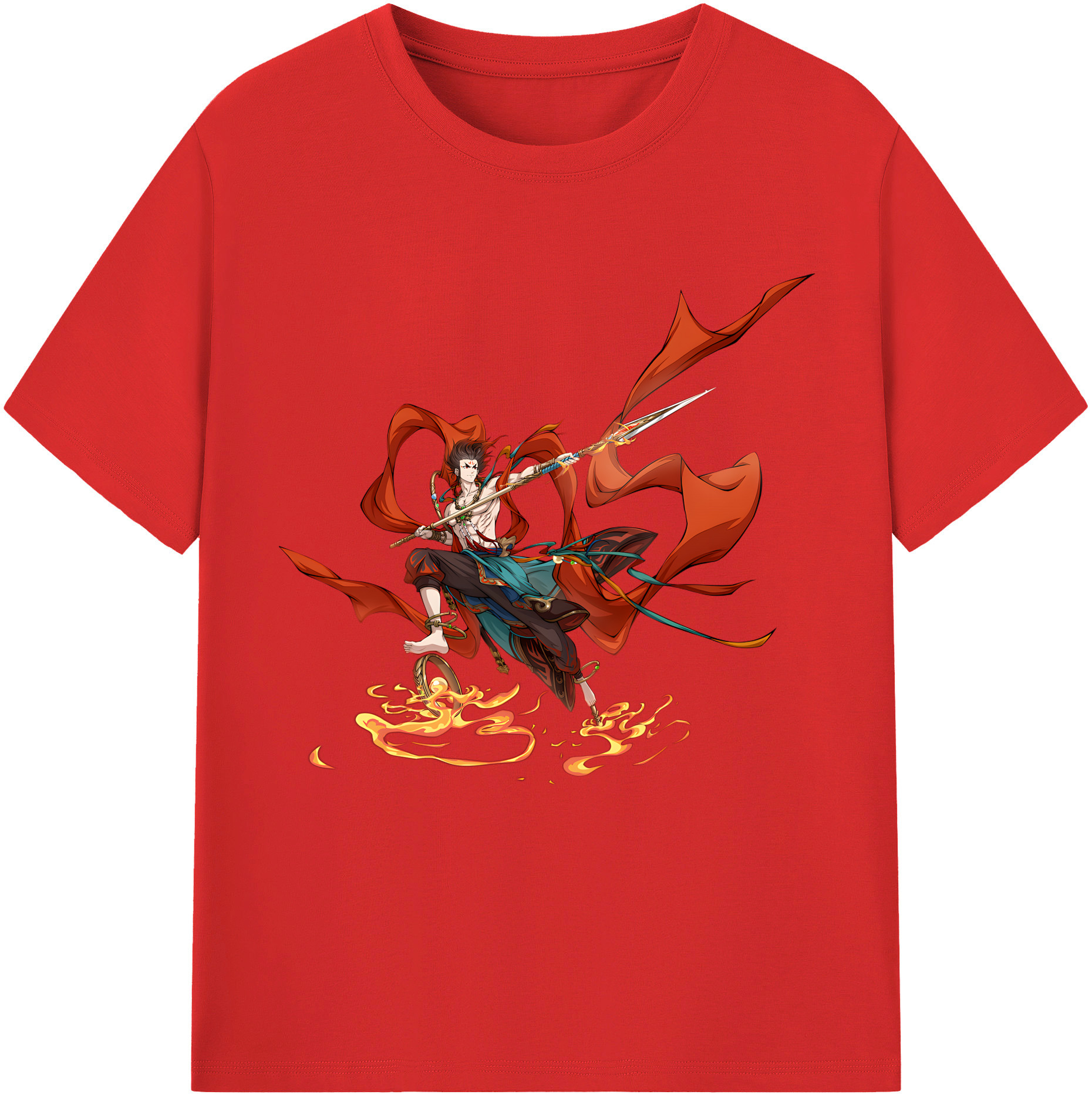 （画像用） Ne Zha 2 ナタ 魔童の大暴れ レディースカジュアルプリントTシャツ（綿100％）