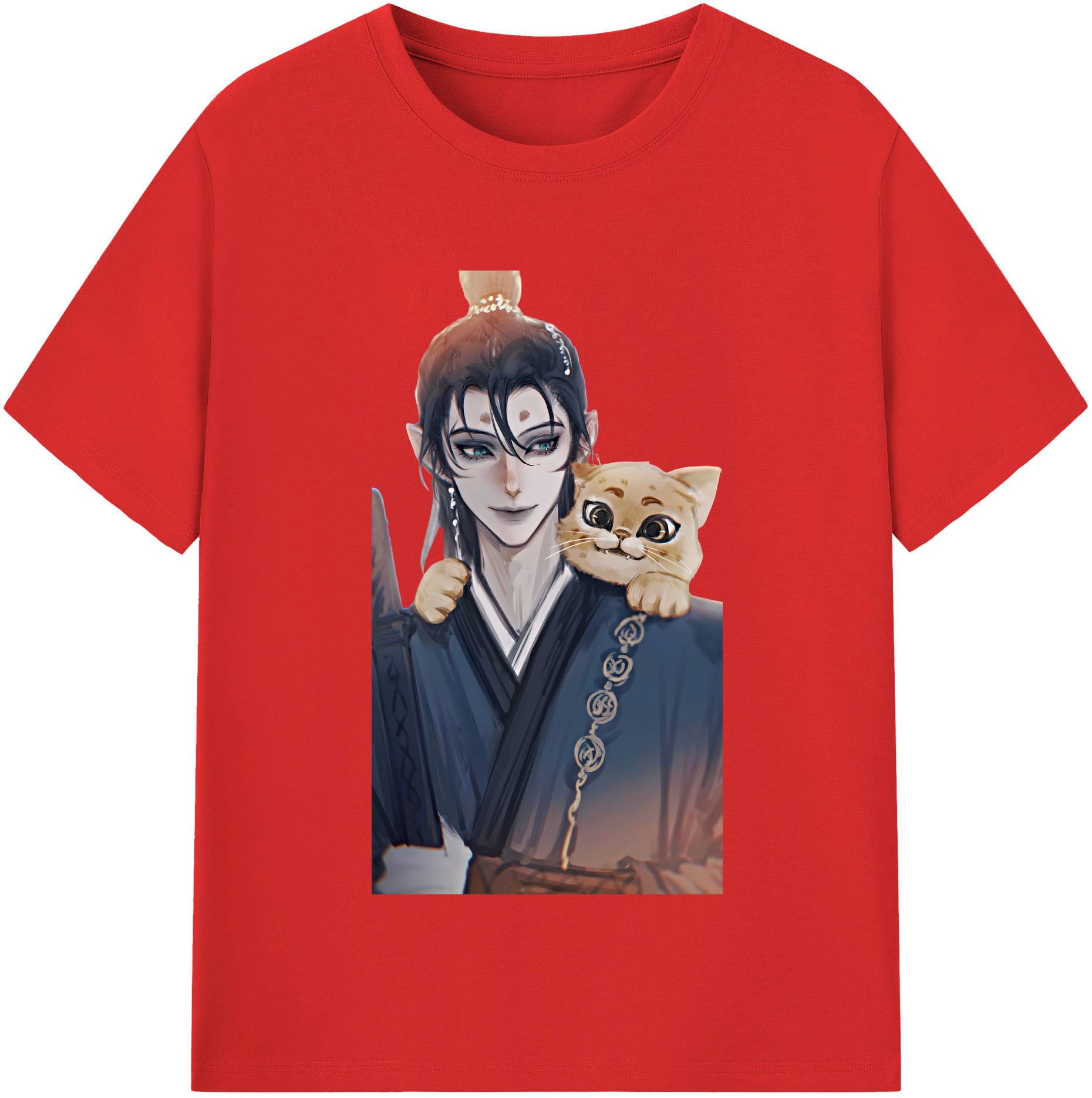 （画像用） Ne Zha 2 ナタ 魔童の大暴れ レディースカジュアルプリントTシャツ（綿100％）