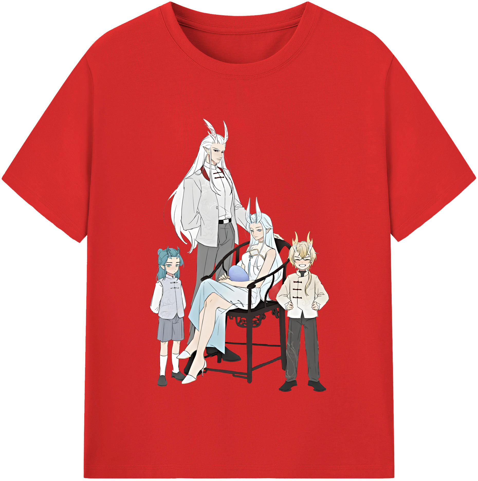 （画像用） Ne Zha 2 ナタ 魔童の大暴れ レディースカジュアルプリントTシャツ（綿100％）