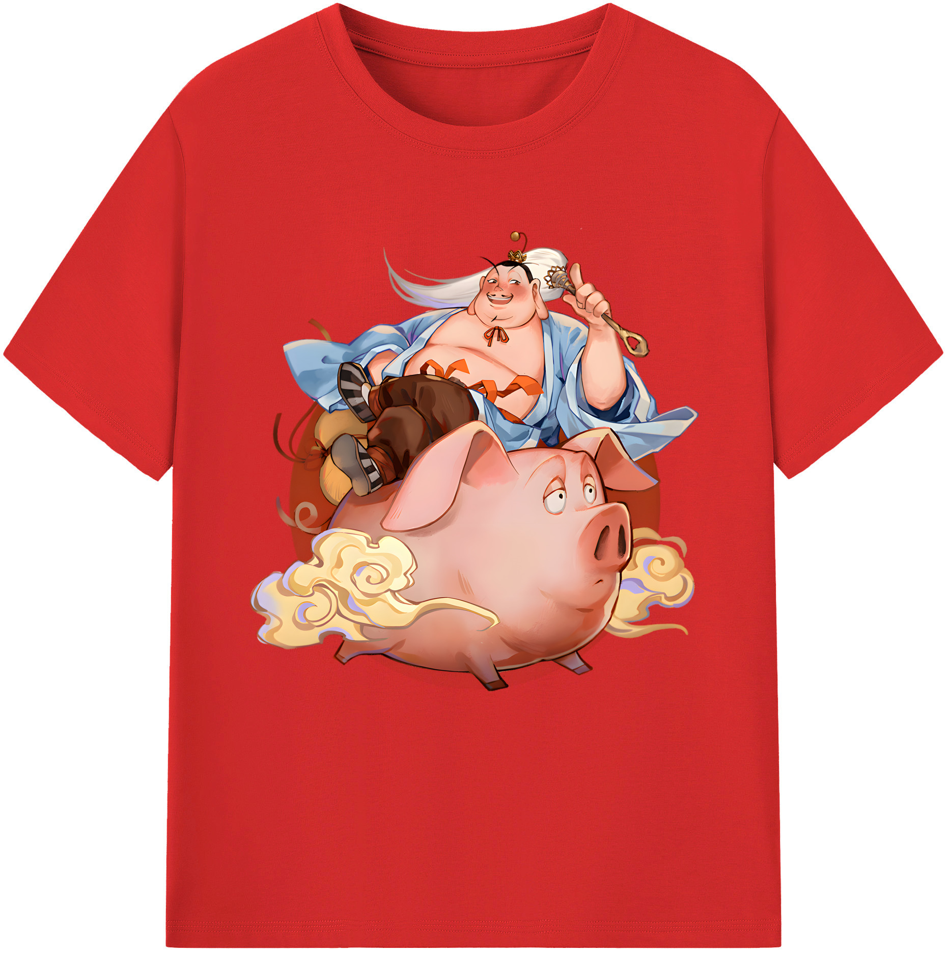 （画像用） Ne Zha 2 ナタ 魔童の大暴れ レディースカジュアルプリントTシャツ（綿100％）