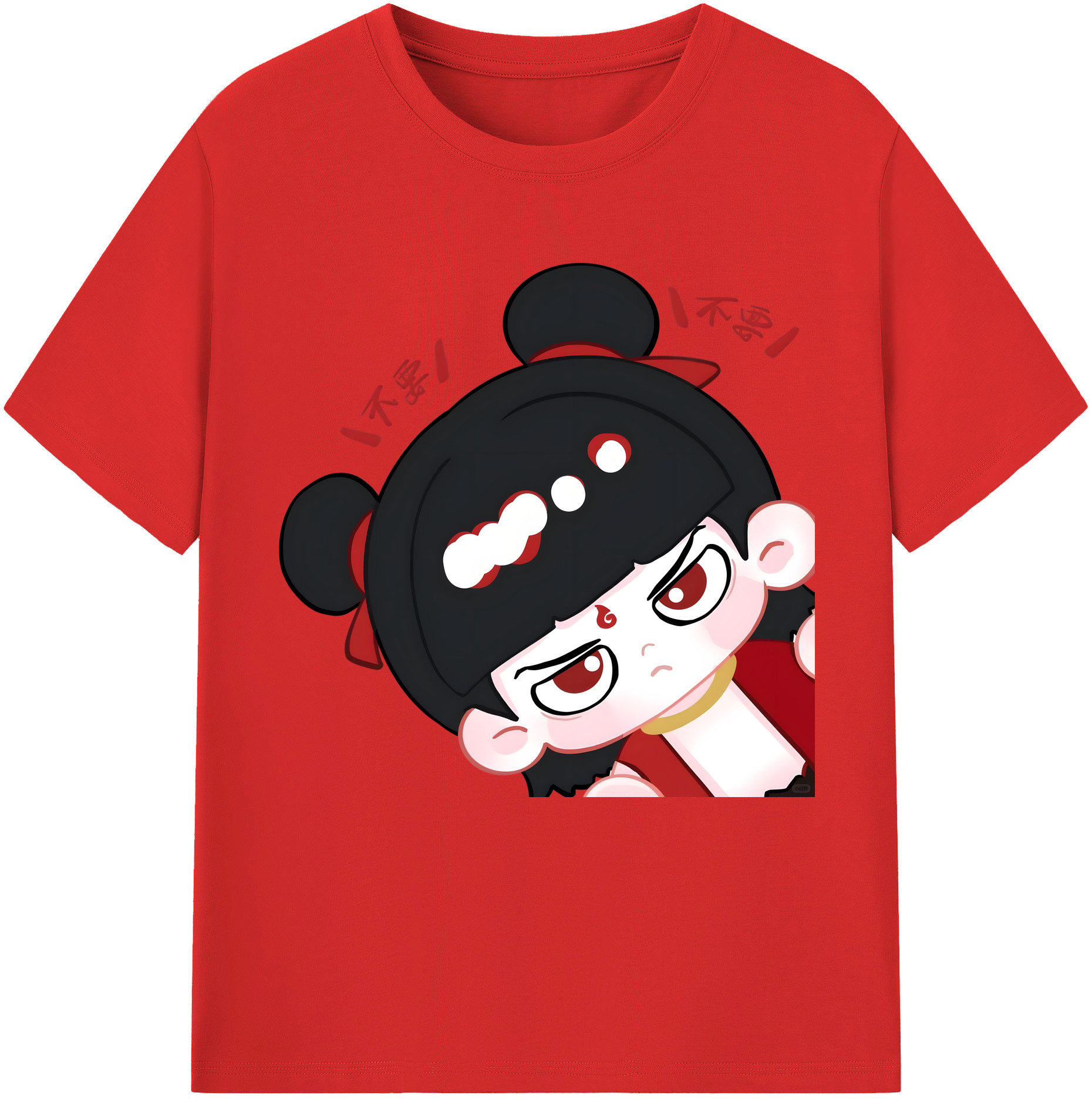（画像用） Ne Zha 2 ナタ 魔童の大暴れ レディースカジュアルプリントTシャツ（綿100％）