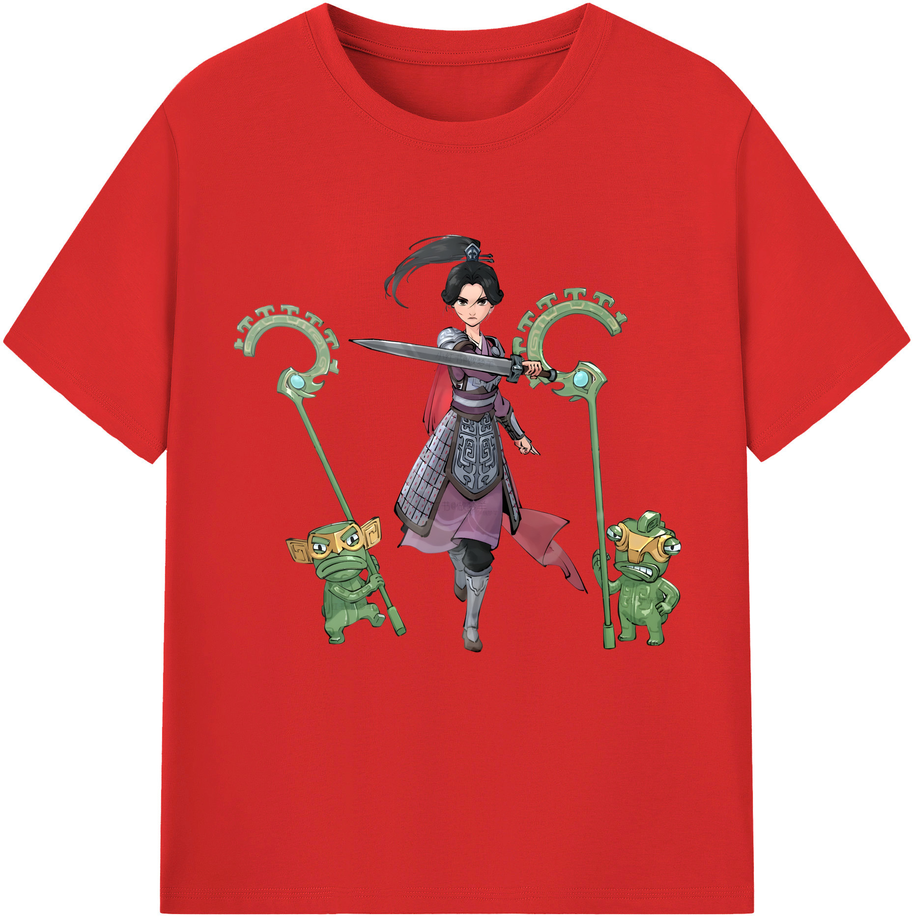 （画像用） Ne Zha 2 ナタ 魔童の大暴れ レディースカジュアルプリントTシャツ（綿100％）