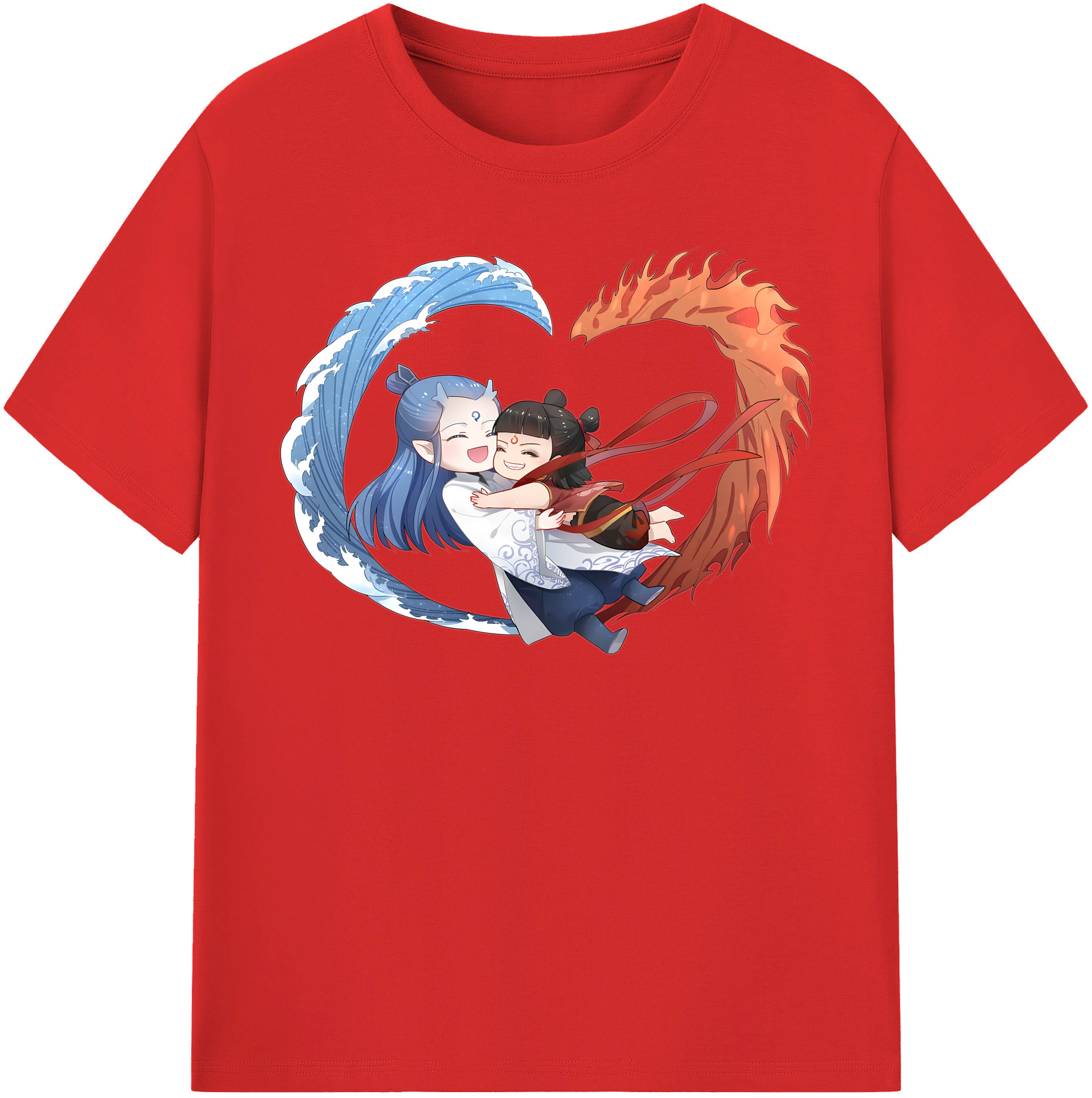 （画像用） Ne Zha 2 ナタ 魔童の大暴れ レディースカジュアルプリントTシャツ（綿100％）