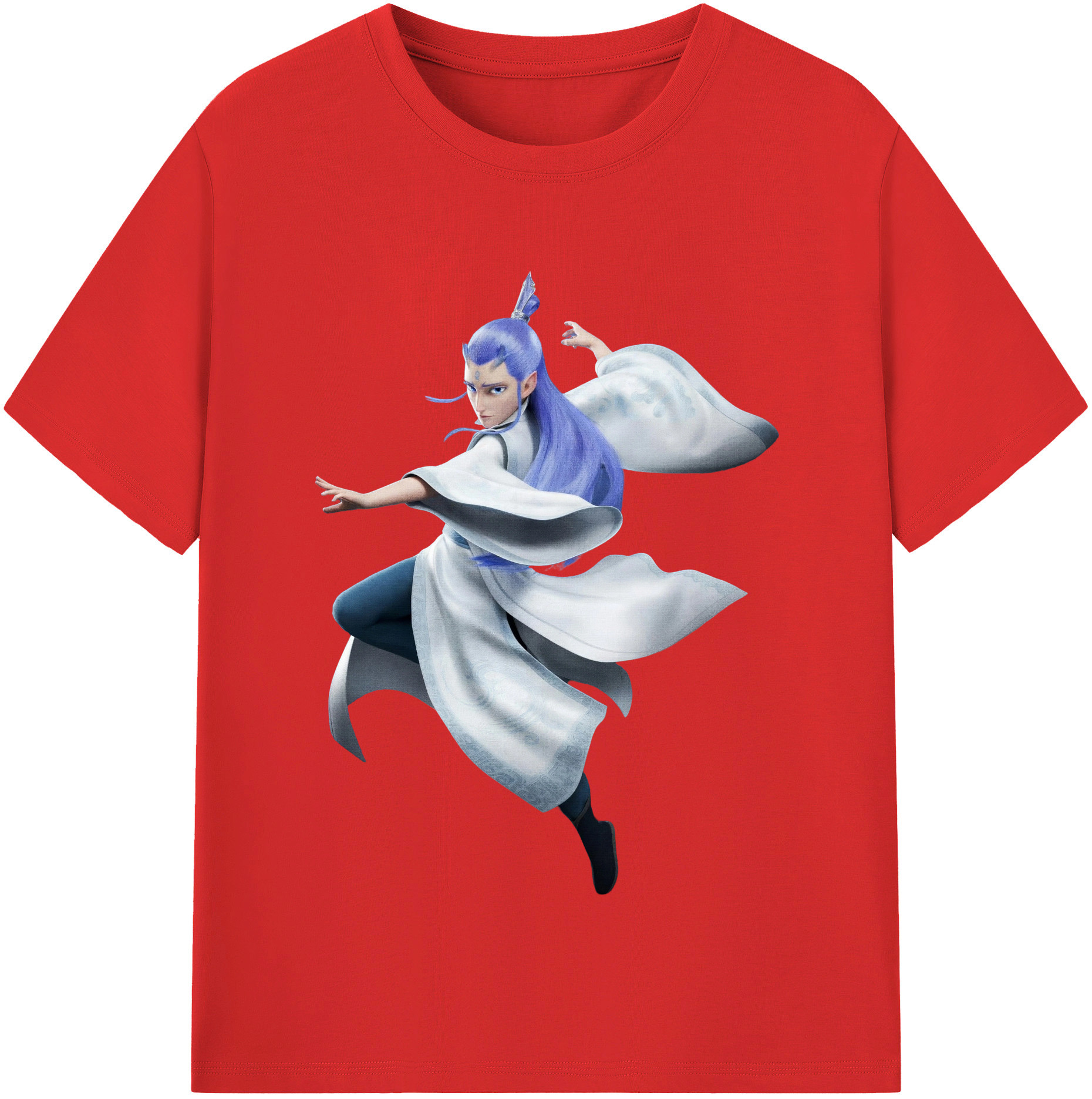 （画像用） Ne Zha 2 ナタ 魔童の大暴れ レディースカジュアルプリントTシャツ（綿100％）