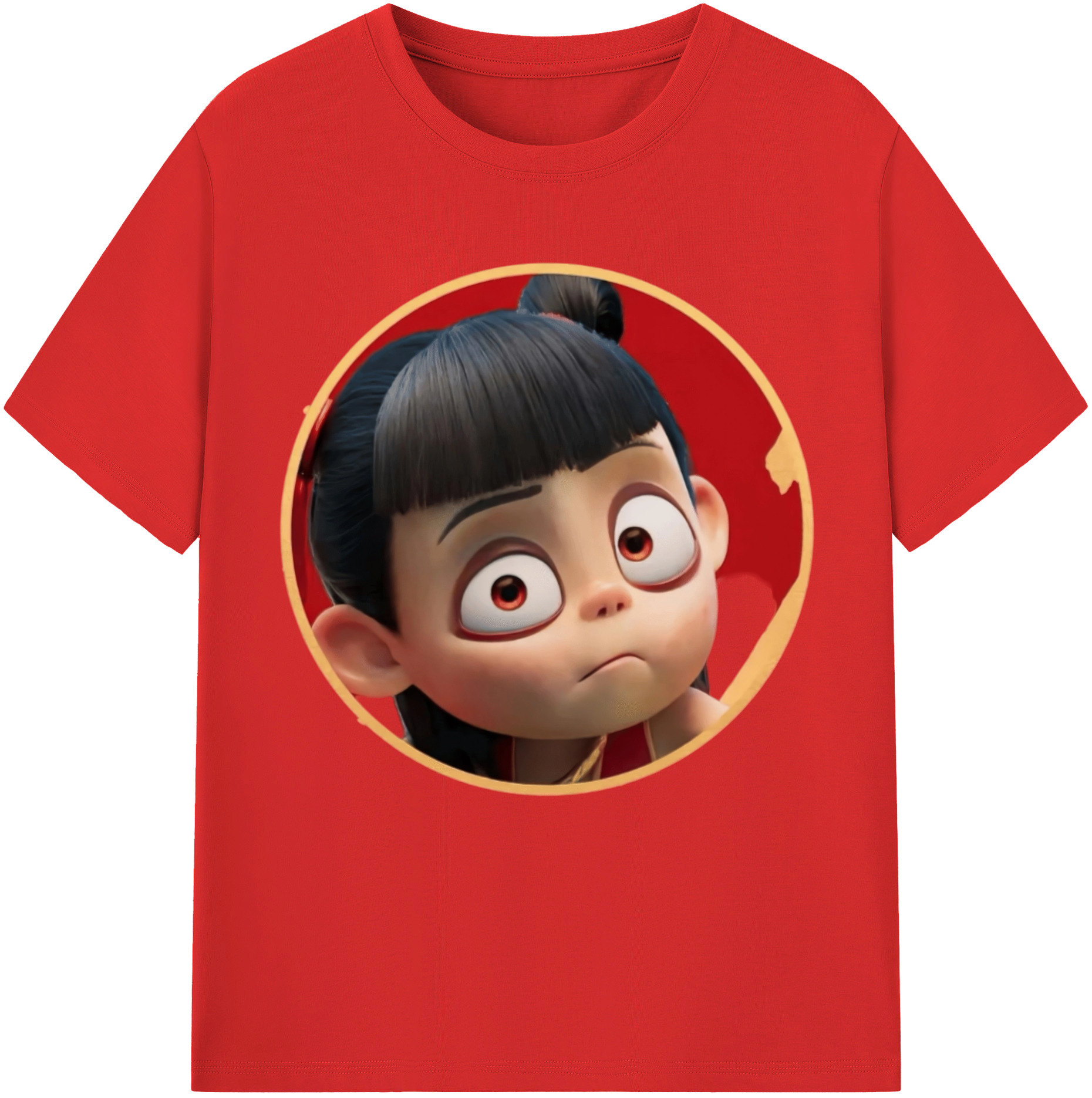 （画像用） Ne Zha 2 ナタ 魔童の大暴れ レディースカジュアルプリントTシャツ（綿100％）