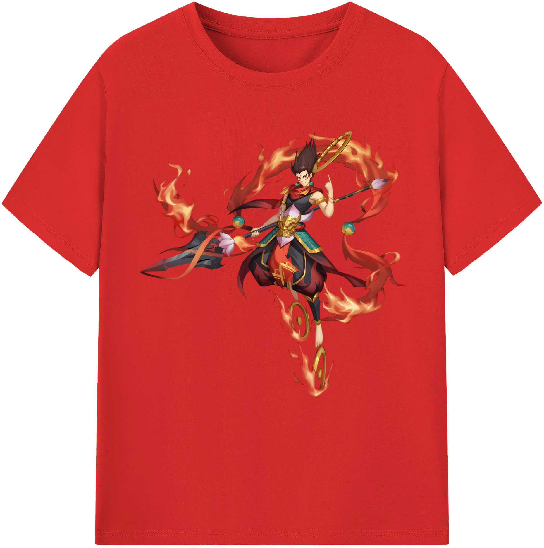 （画像用） Ne Zha 2 ナタ 魔童の大暴れ レディースカジュアルプリントTシャツ（綿100％）