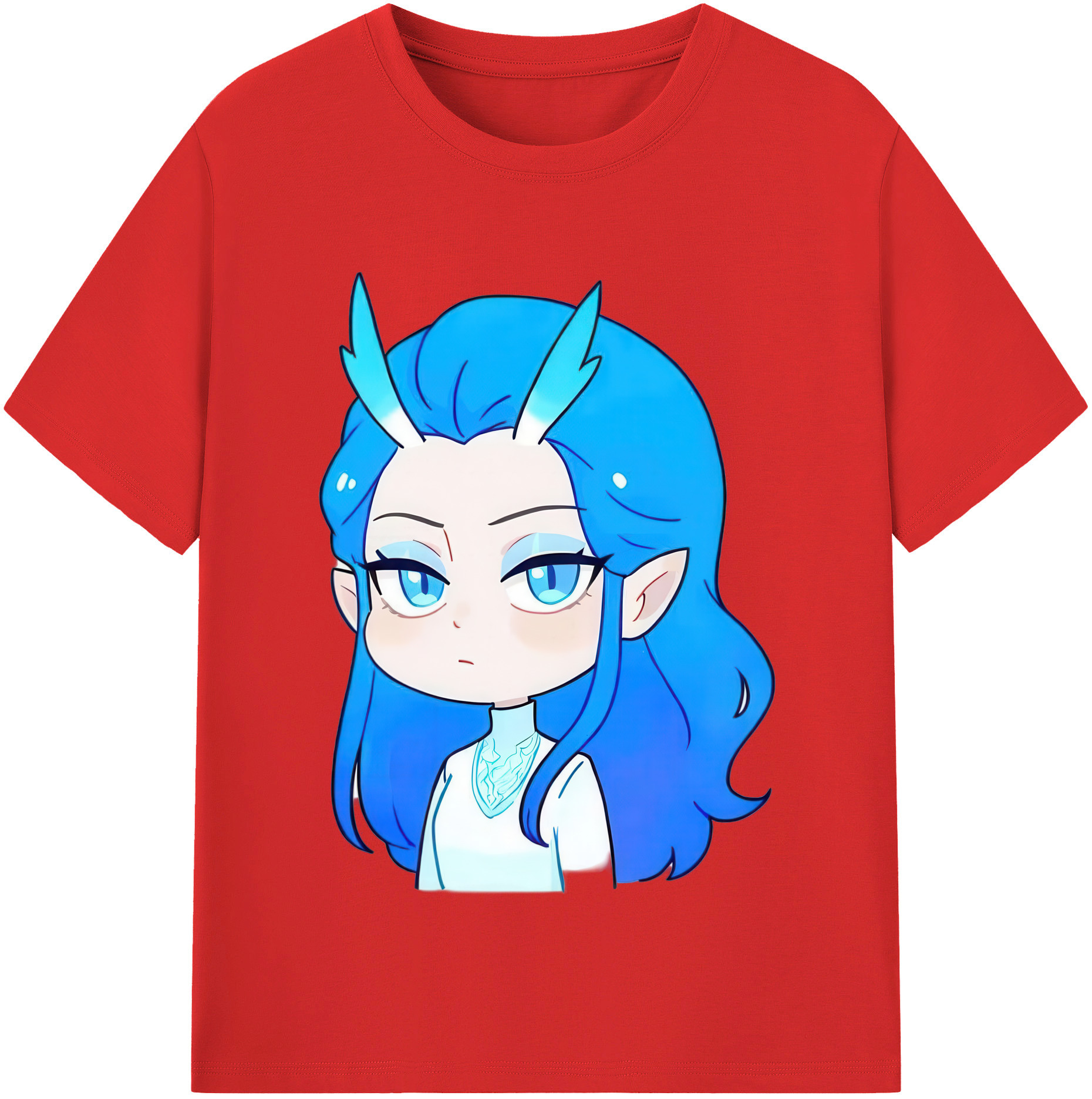 （画像用） Ne Zha 2 ナタ 魔童の大暴れ レディースカジュアルプリントTシャツ（綿100％）