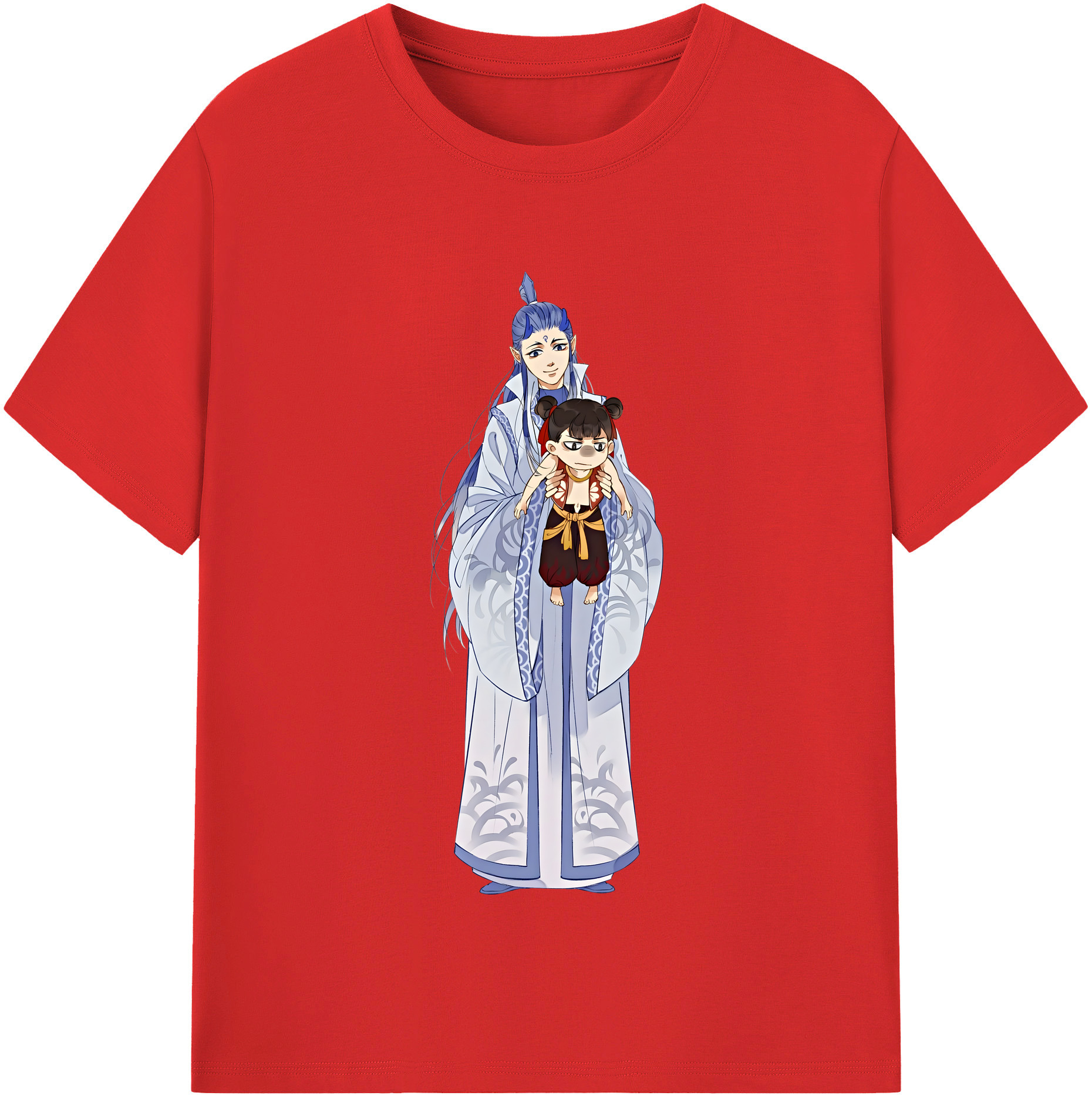 （画像用） Ne Zha 2 ナタ 魔童の大暴れ レディースカジュアルプリントTシャツ（綿100％）
