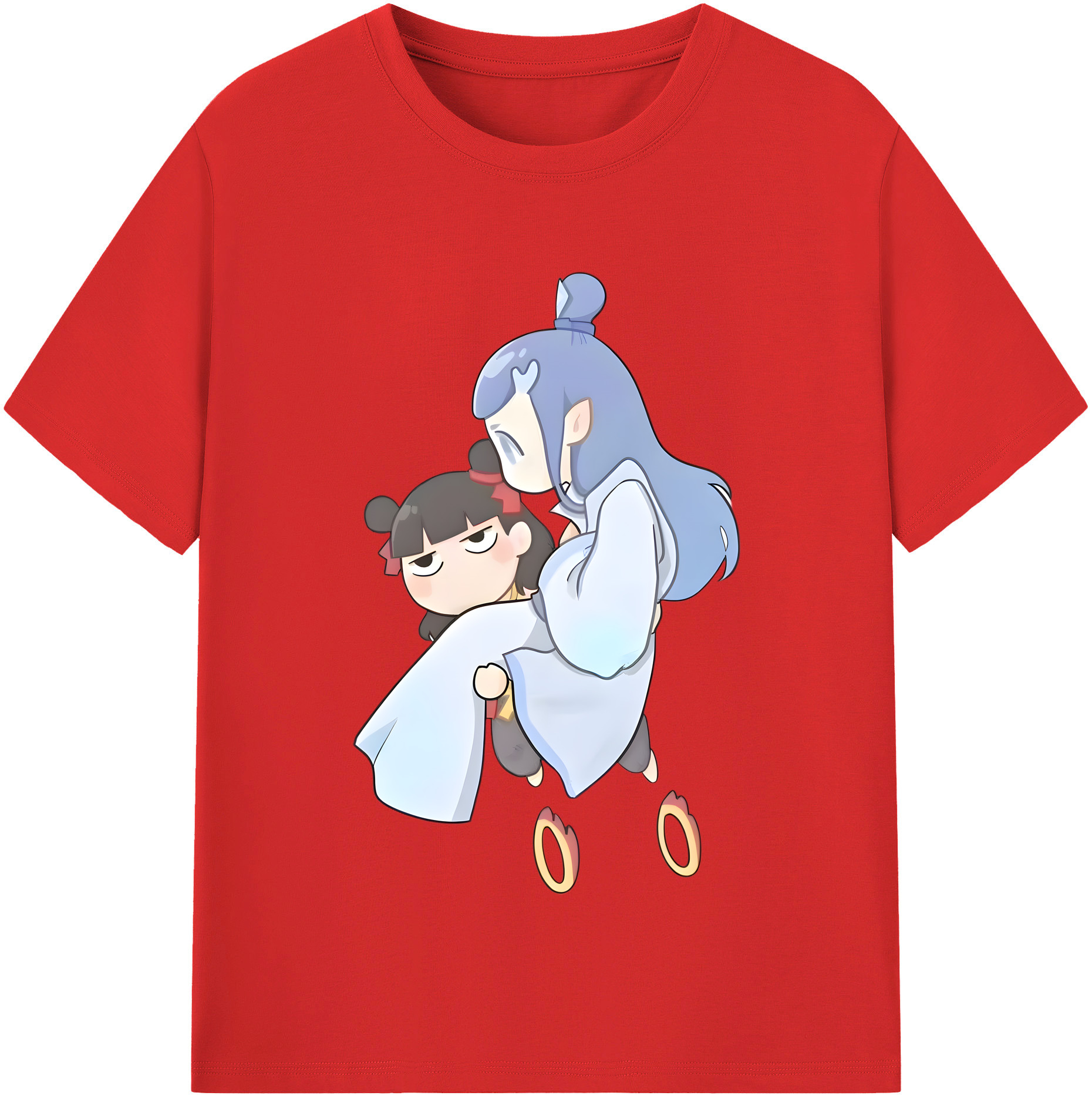 （画像用） Ne Zha 2 ナタ 魔童の大暴れ レディースカジュアルプリントTシャツ（綿100％）